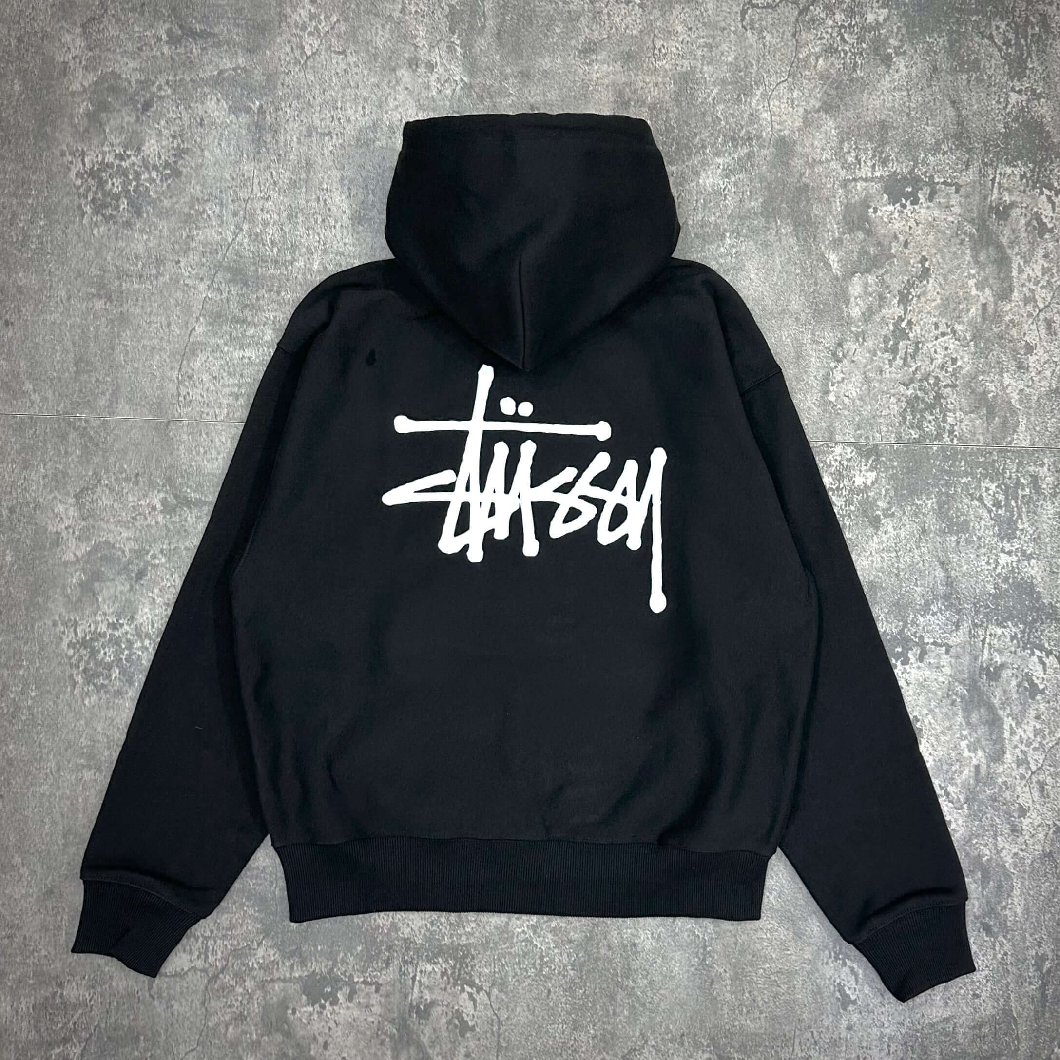 Stussy Basic Zip Hoodie - black back
