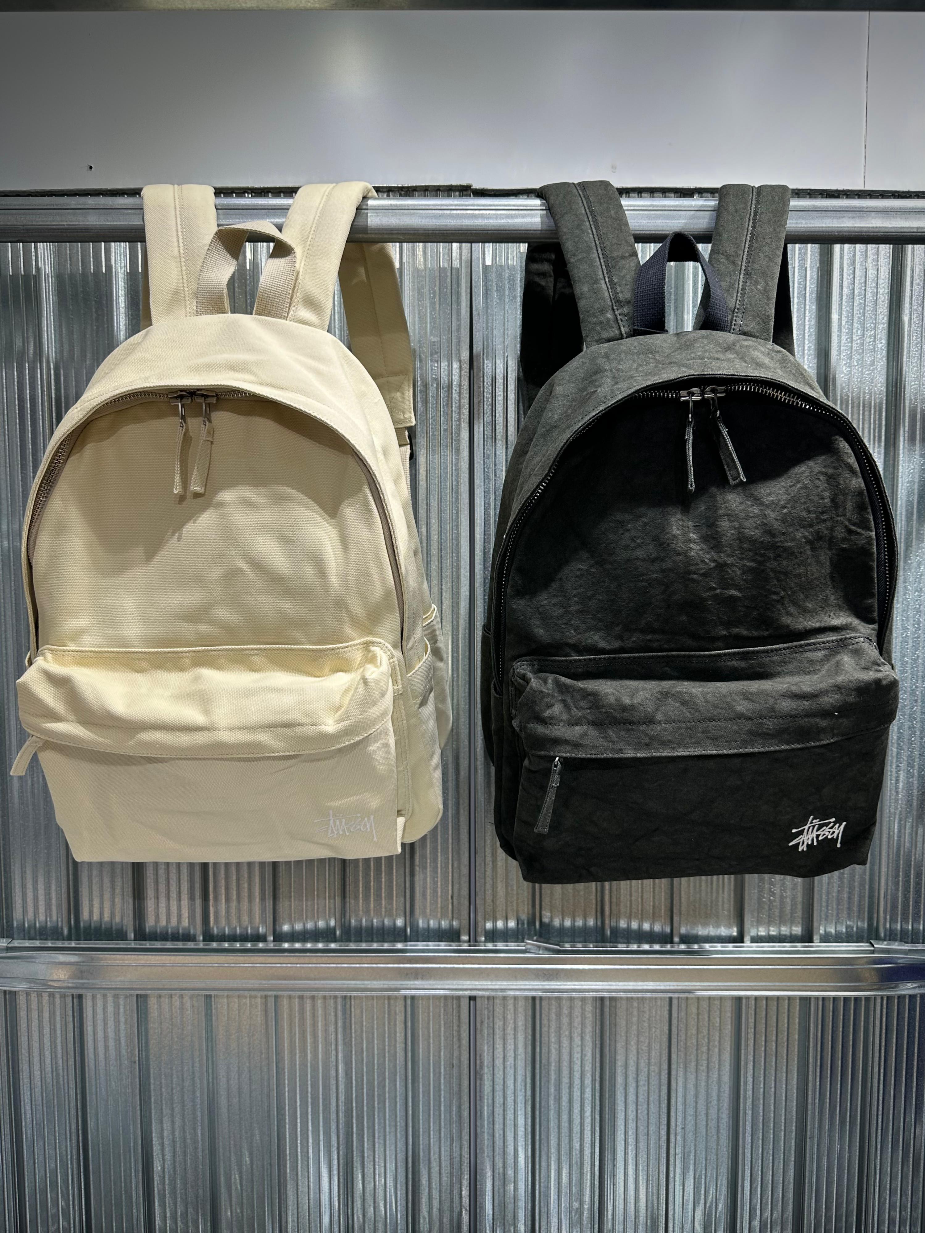 Stussy Canvas Backpack Washed Black Natural