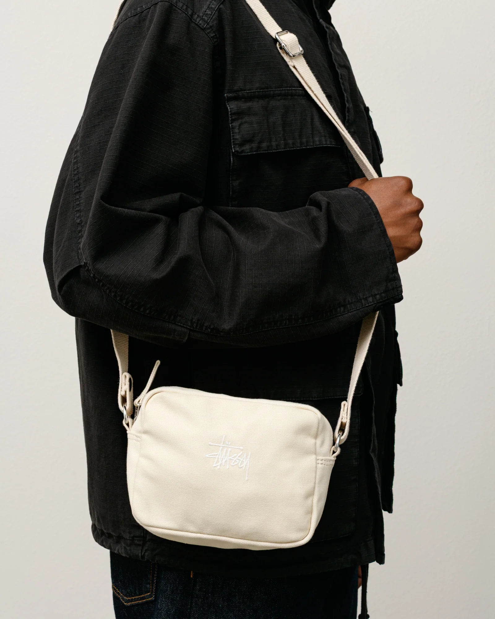 Stussy Canvas Side Pouch - Natural