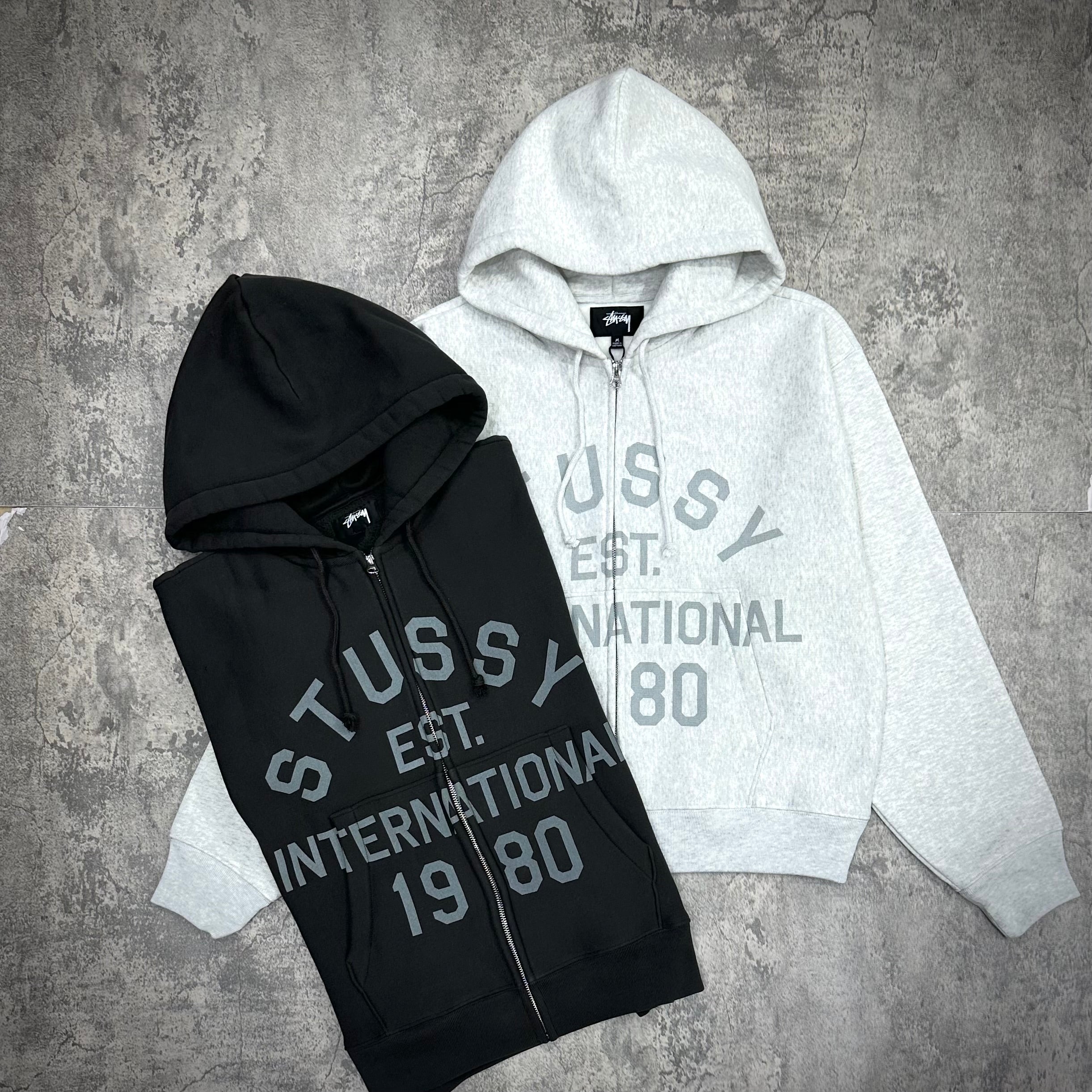 Stussy Established Zip Hoodie - Black / Grey | In stock – WEAR43WAY
