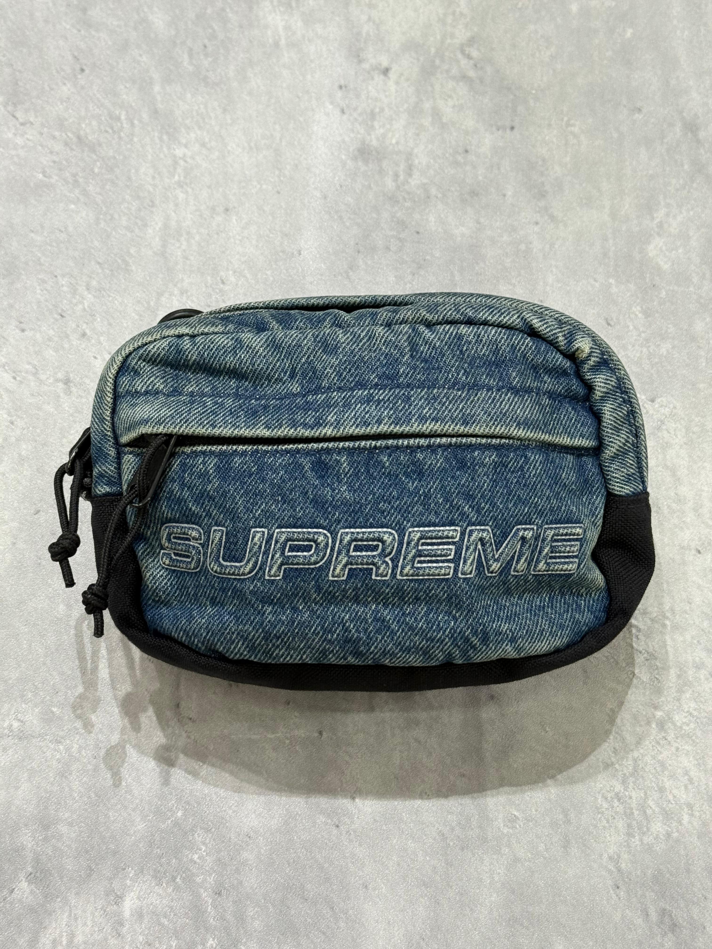 Supreme Denim Mini Shoulder Bag FW25 Washed Indigo