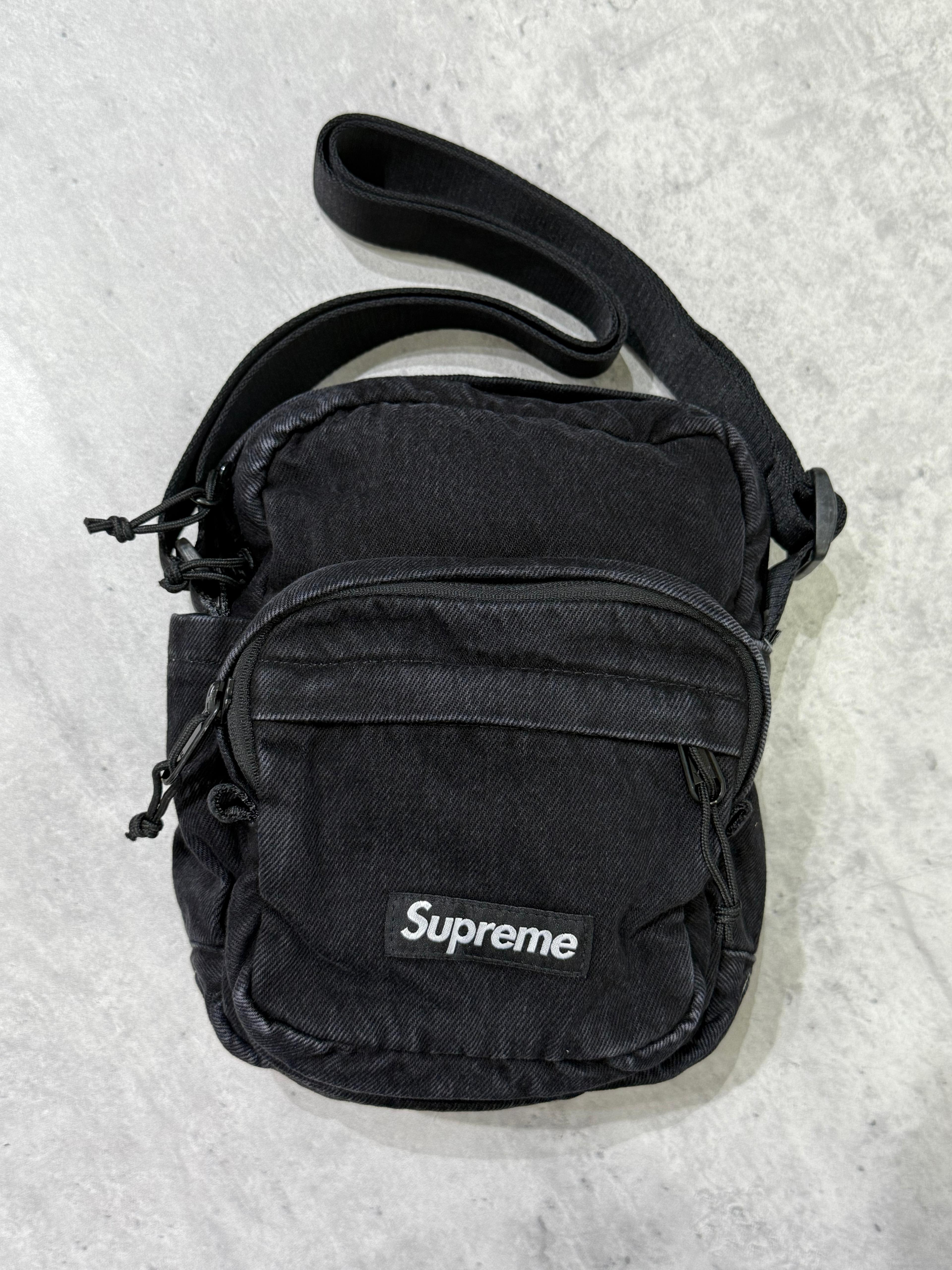 Supreme Denim Shoulder Bag Black