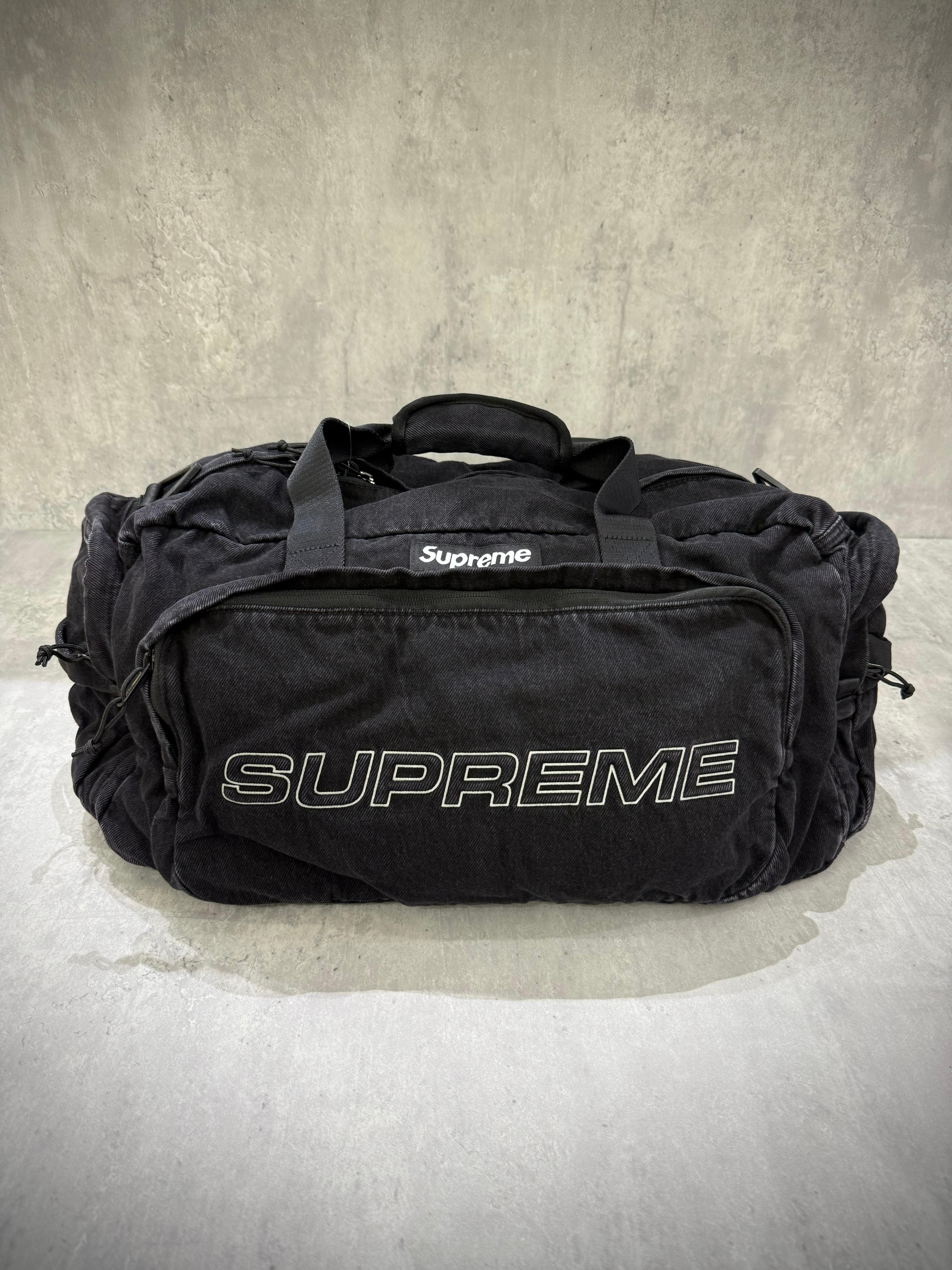 Supreme Denim Duffle Bag FW25 Black