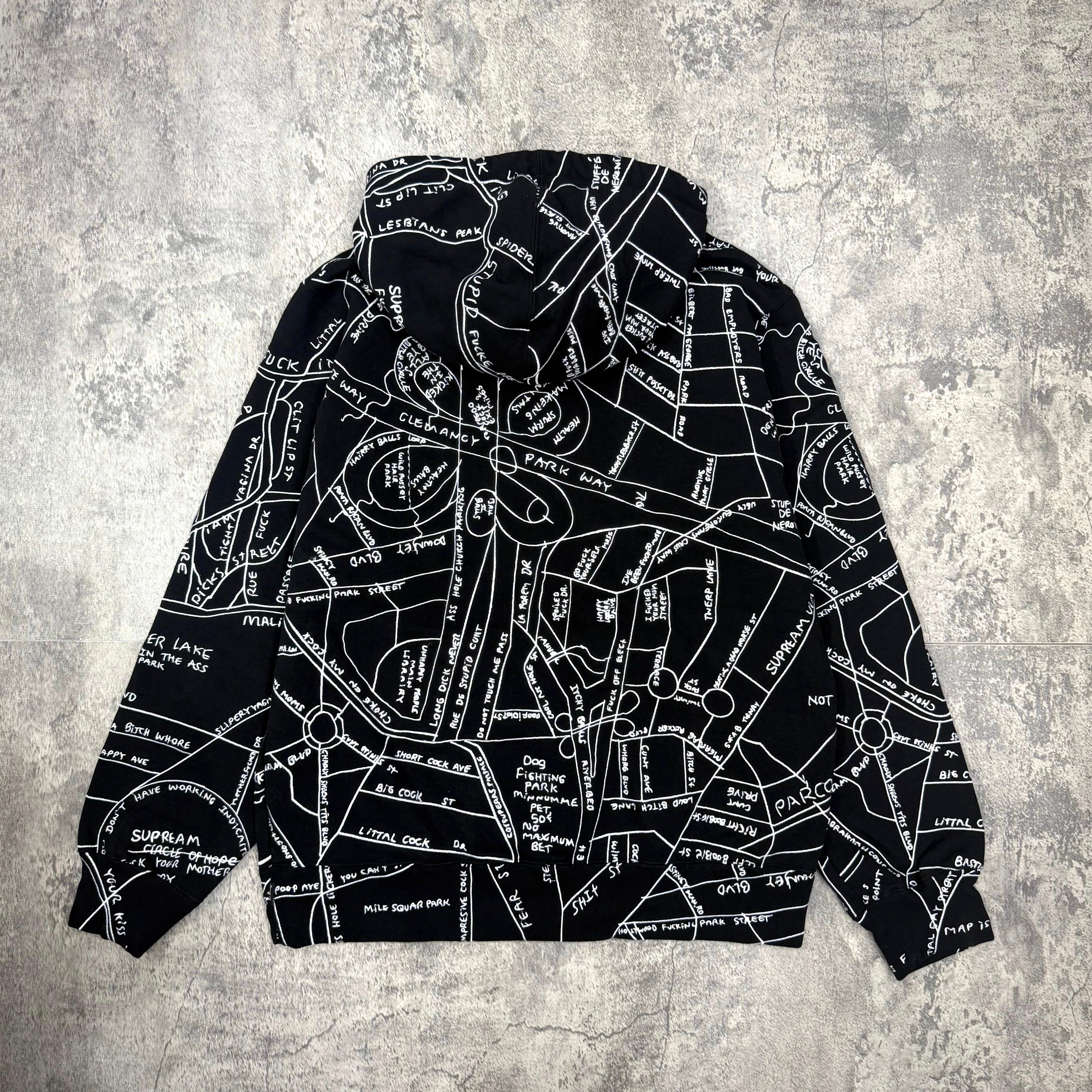 Supreme Gonz Embroidered Map Hooded Sweatshirt BACK