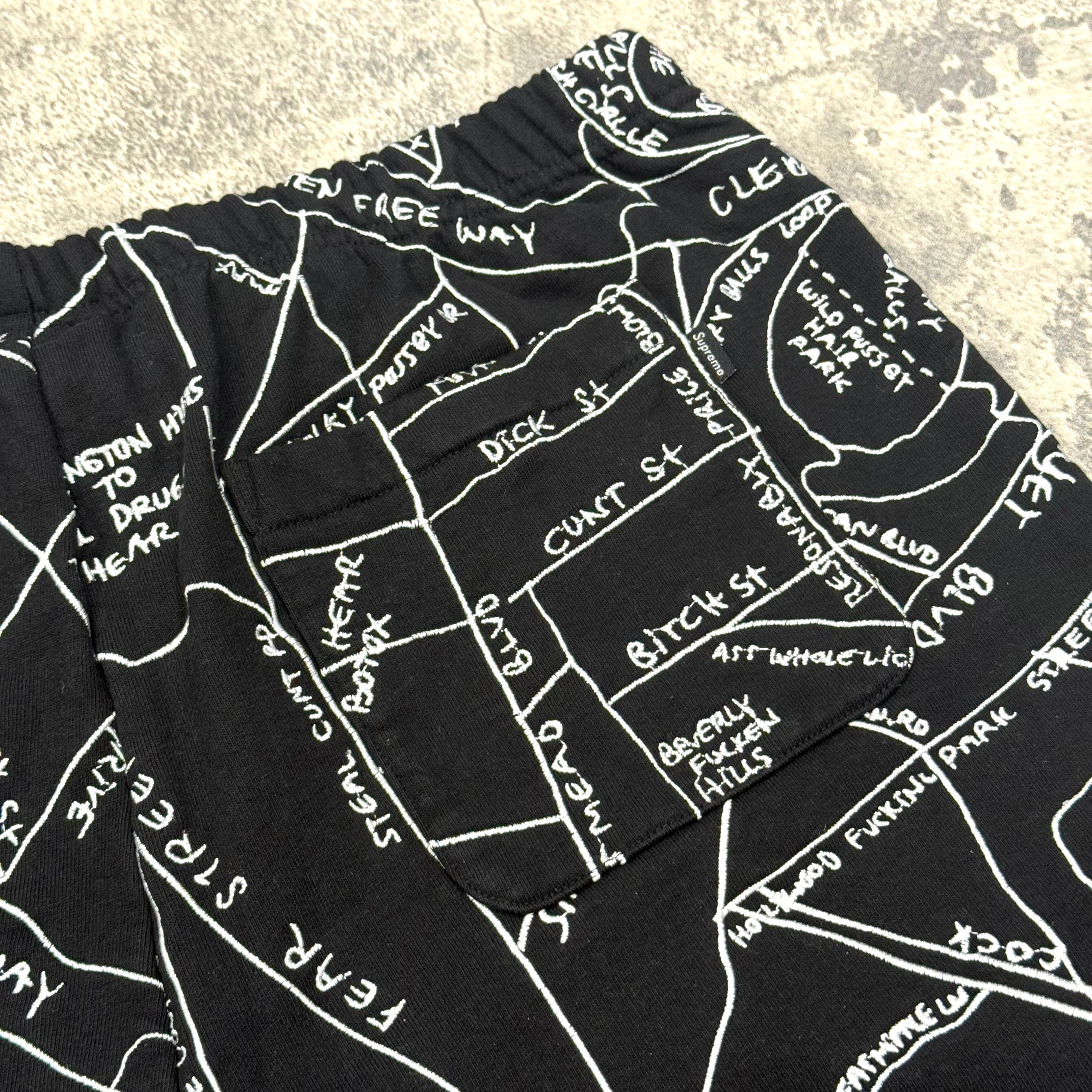Supreme Gonz Embroidered Map Sweatshorts