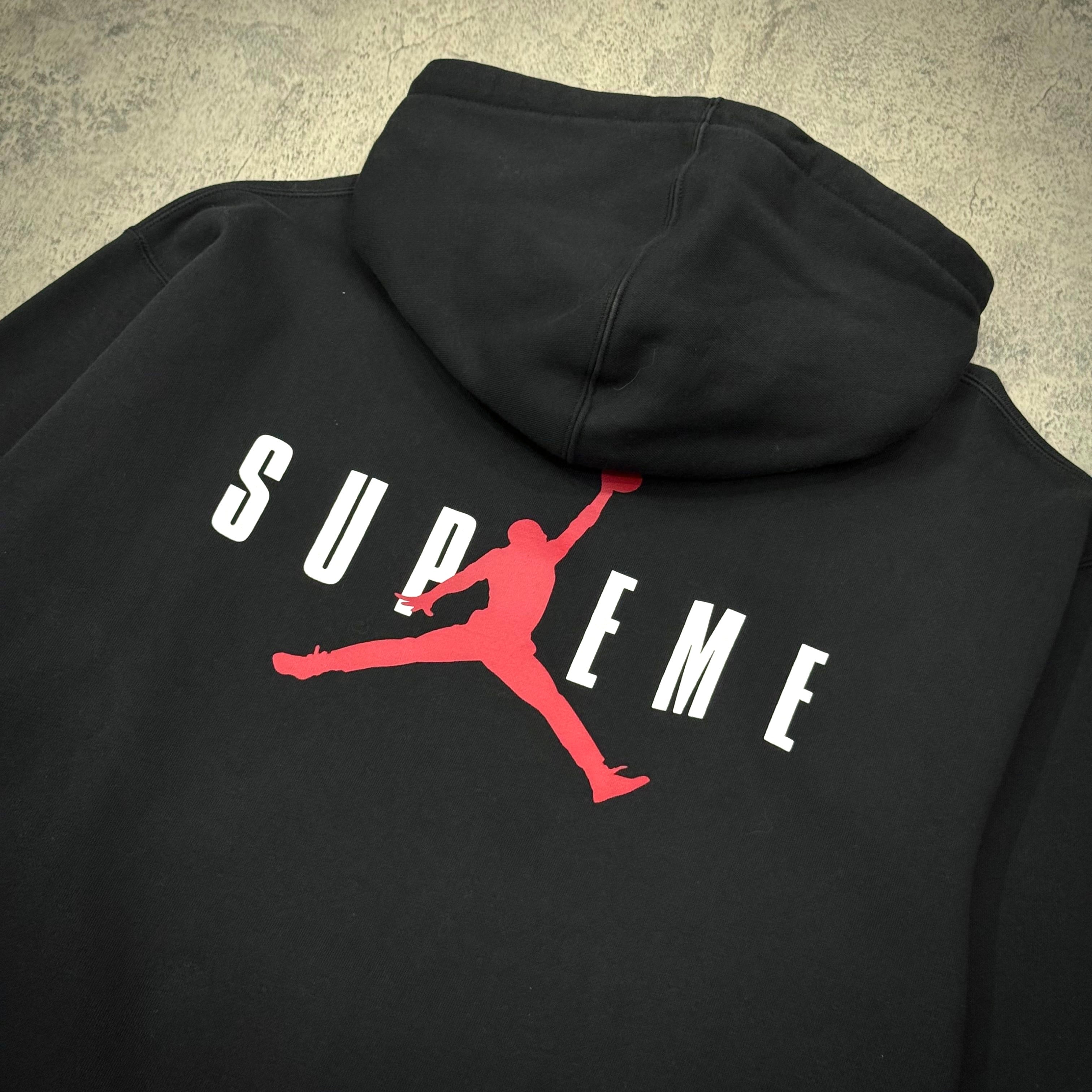 Supreme x Jordan Hooded Sweatshirt FW24 - Black logo