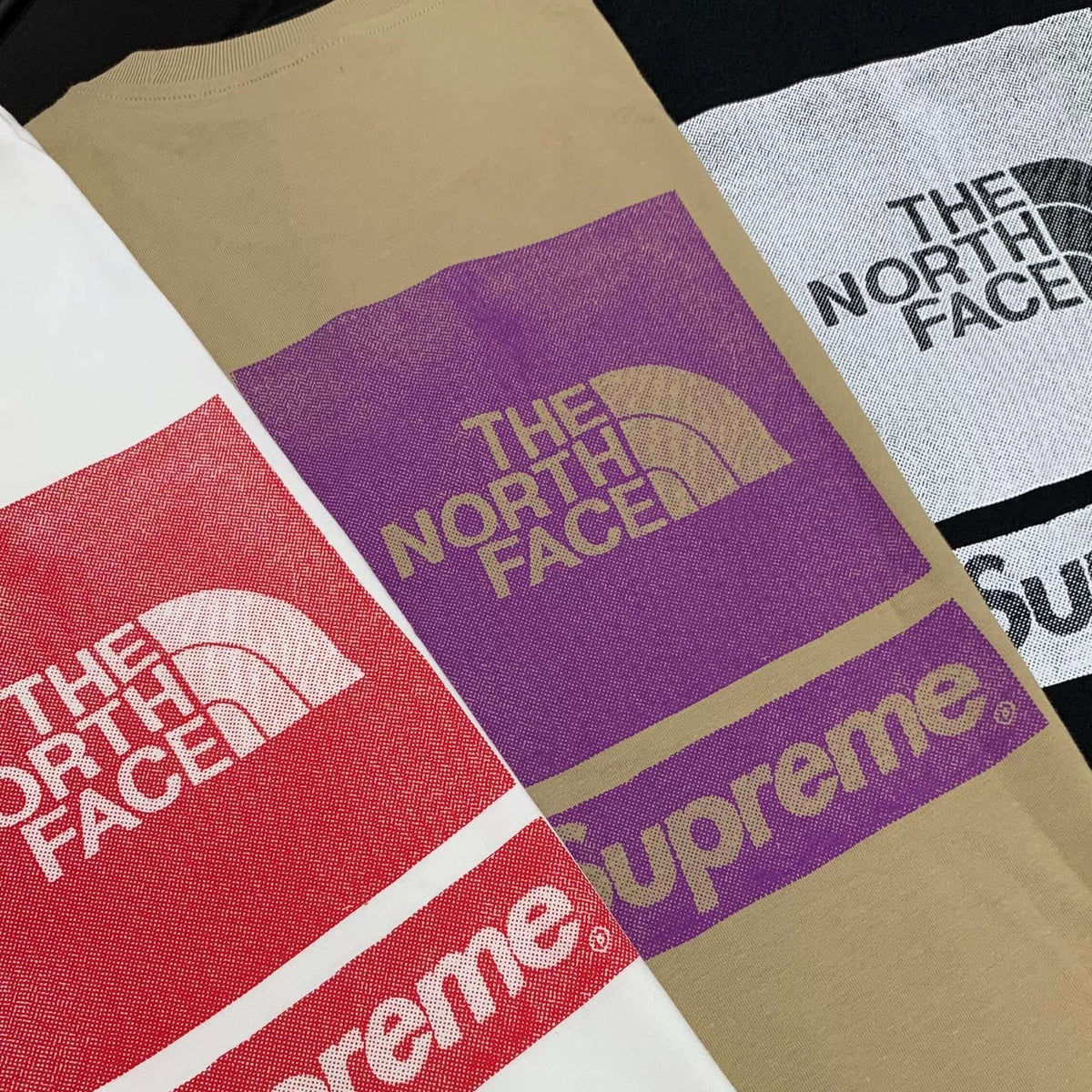 Supreme x The North Face SS Top SS24 - Khaki, beige short-sleeve t-shirt with a classic fit.