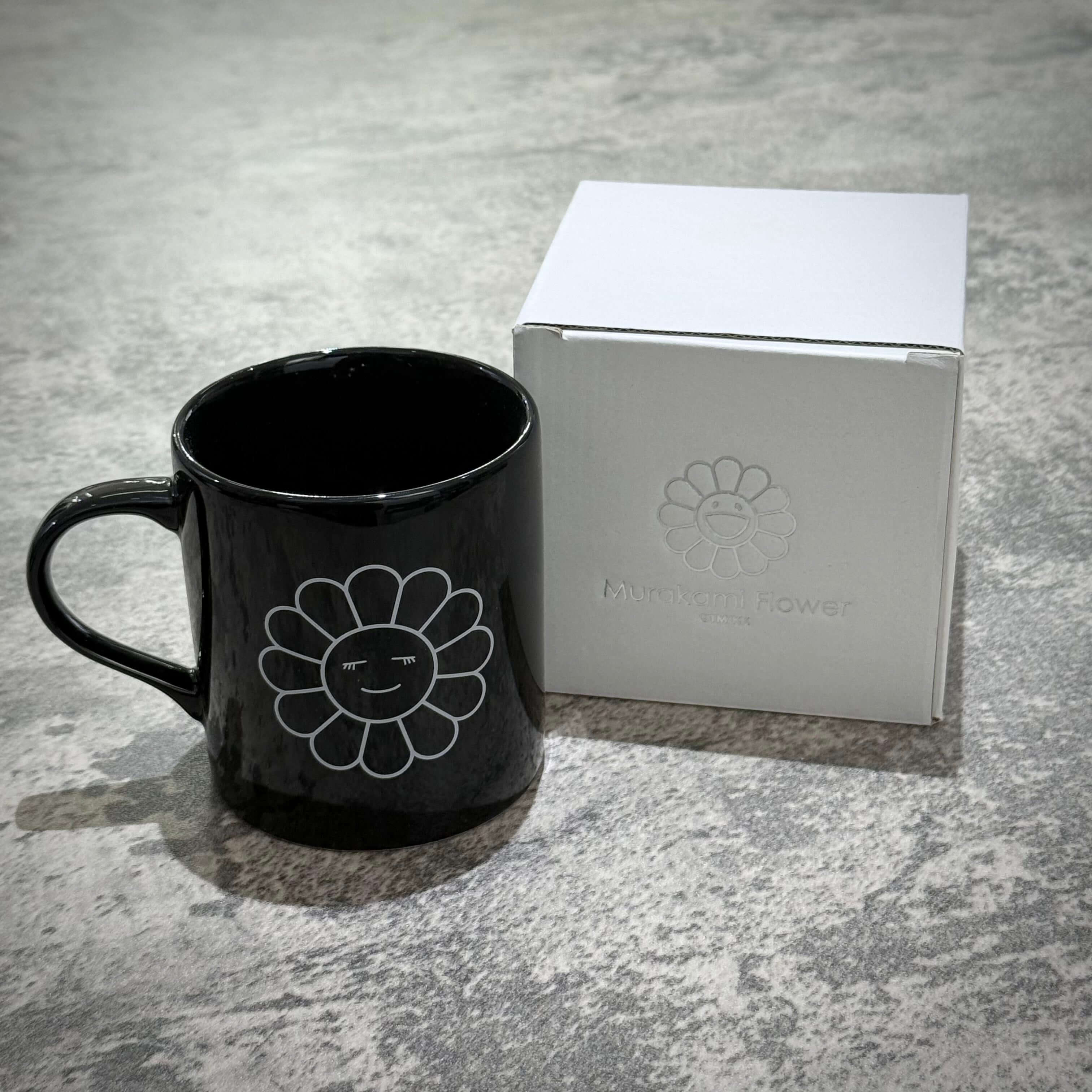 Takashi Murakami Black Flower Logo Mug