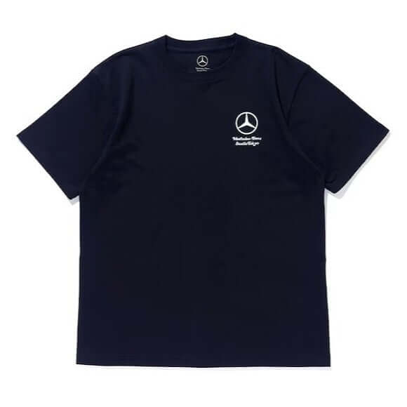 VERDY x Mercedes-Benz STUDIO TOKYO Tee - Black T-Shirt featuring Mercedes-Benz logo.