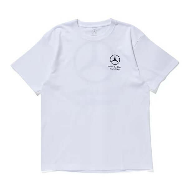 VERDY x Mercedes-Benz STUDIO TOKYO Tee displayed on a white background showcasing the minimalist design.