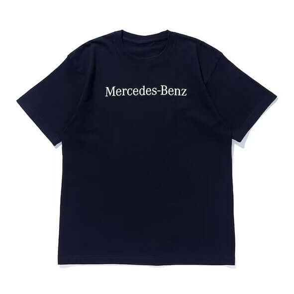 VICK x Mercedes-Benz G-Class Tee - Black Blue front view, featuring Mercedes-Benz logo on a dark tee.