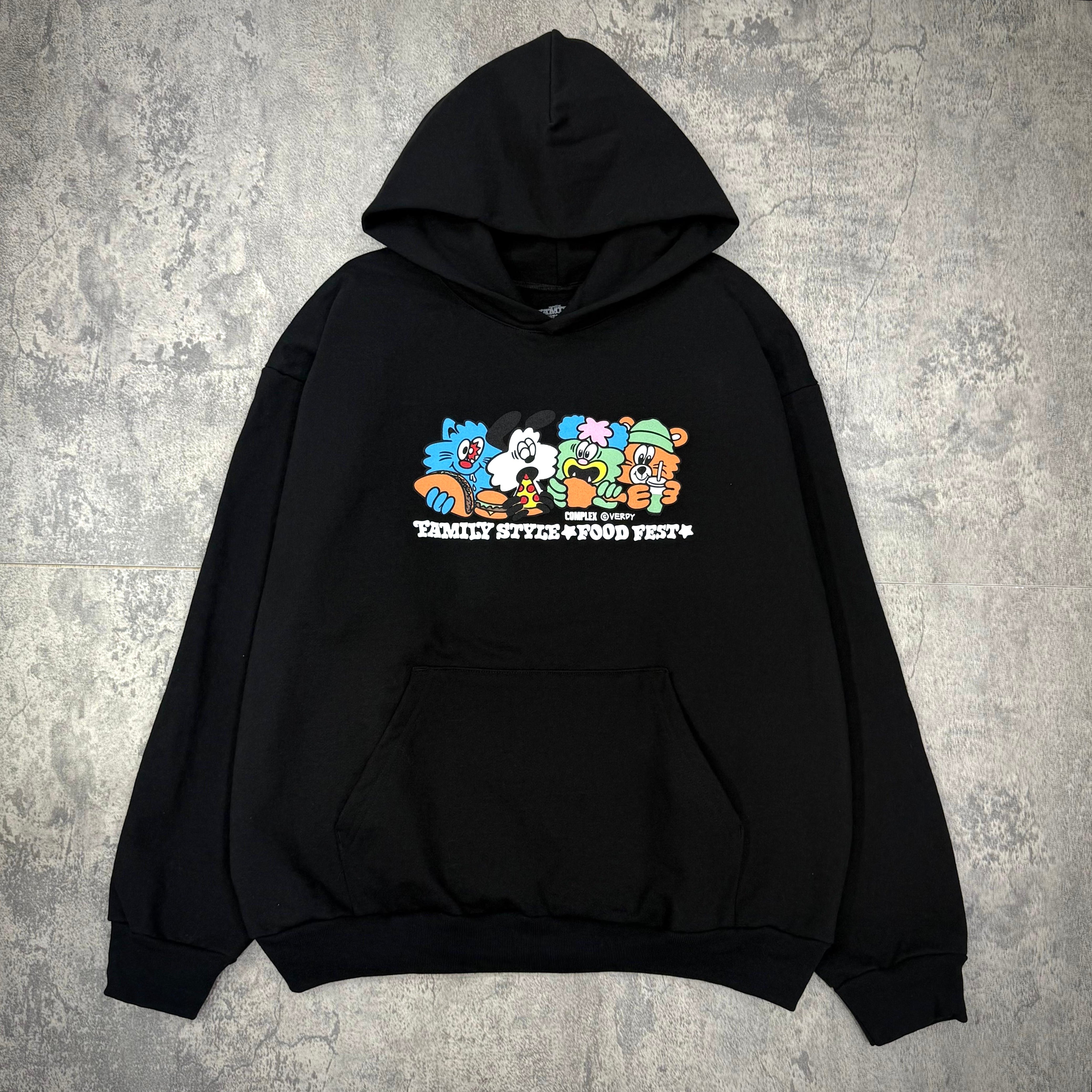 Verdy x FSFF Hoodie - Vintage Black Family Style Food Festival LA 2025 merch