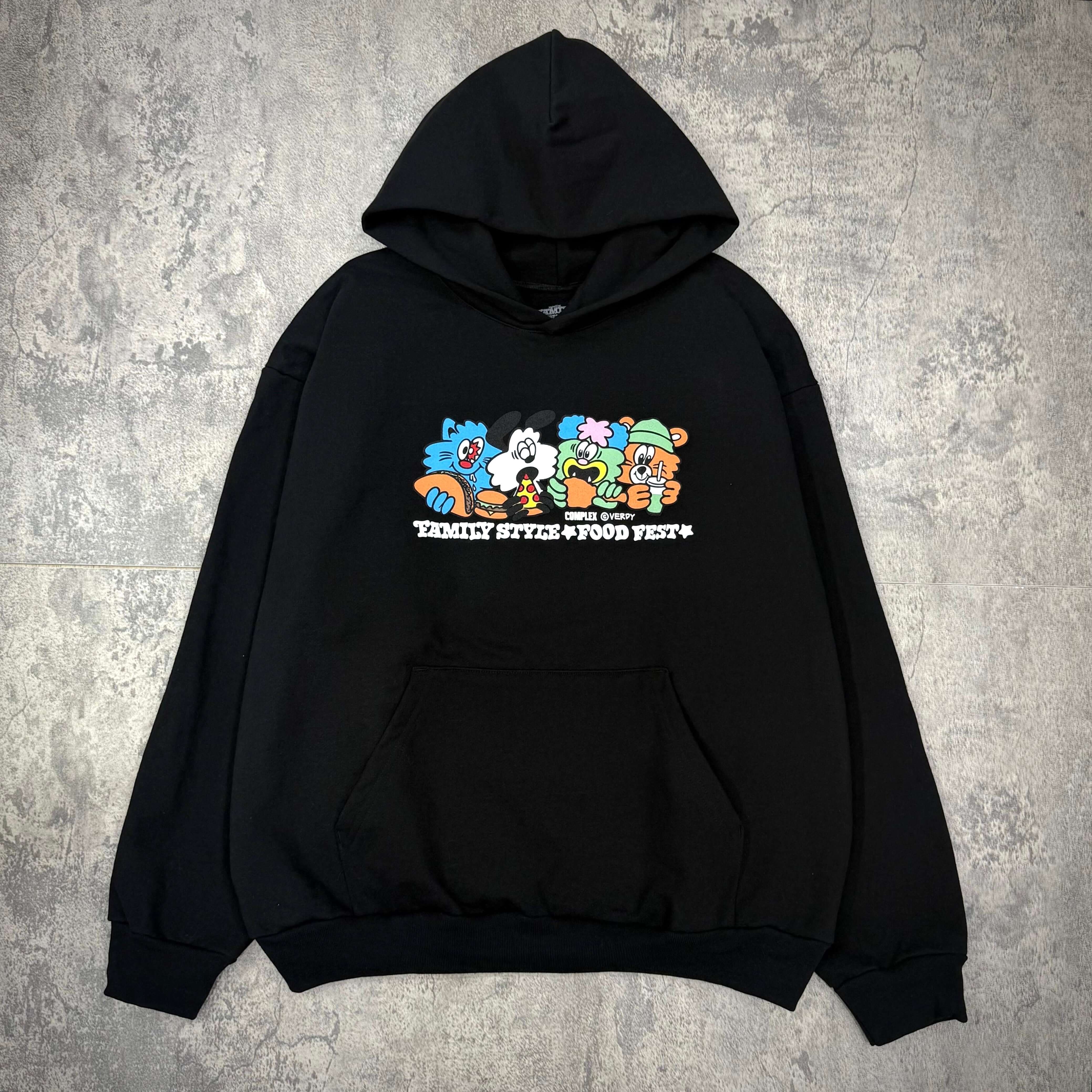 Verdy x FSFF Hoodie - Vintage Black Family Style Food Festival LA 2025 merch