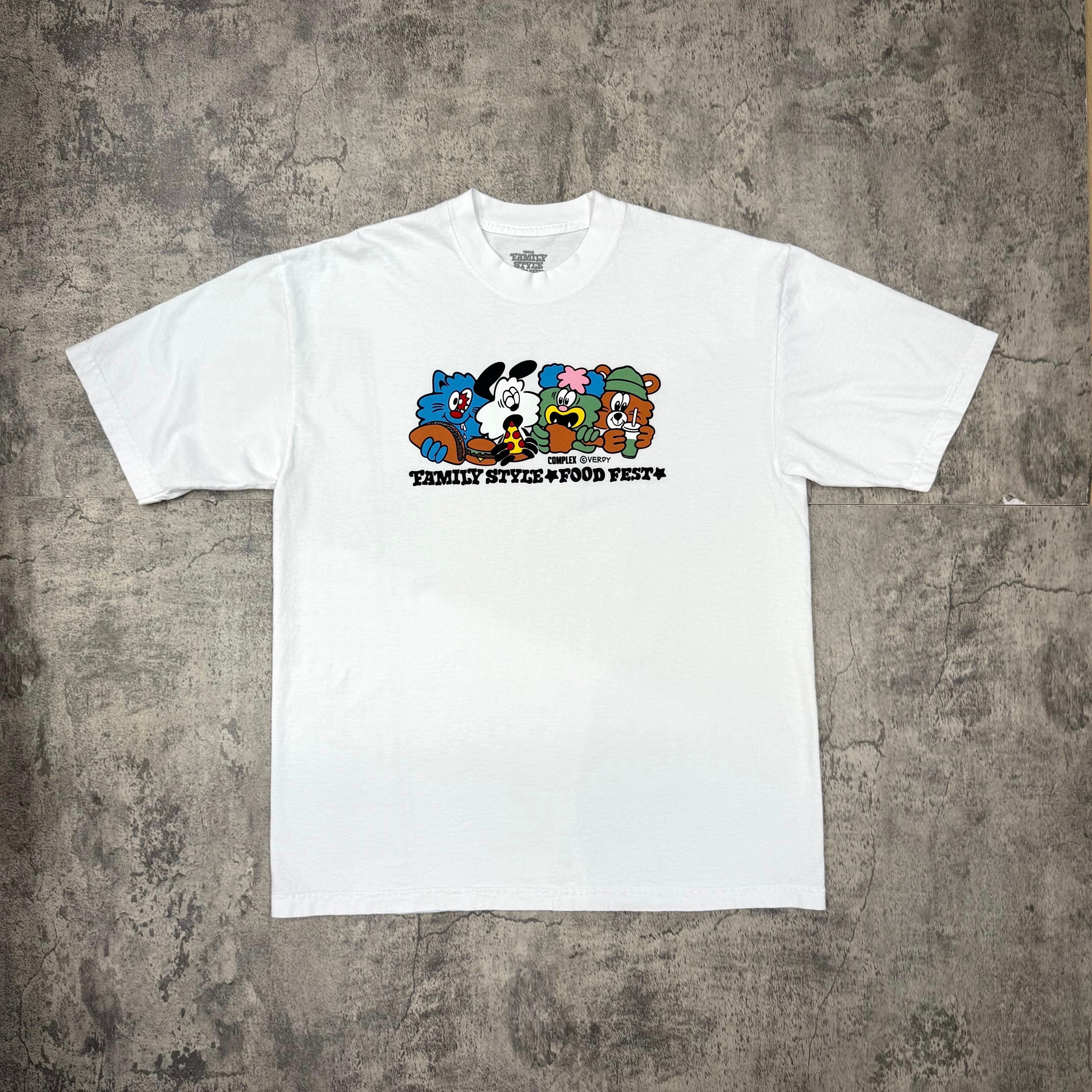 Verdy x FSFF Logo T-Shirt - White Family Style Food Festival LA 2025 merch