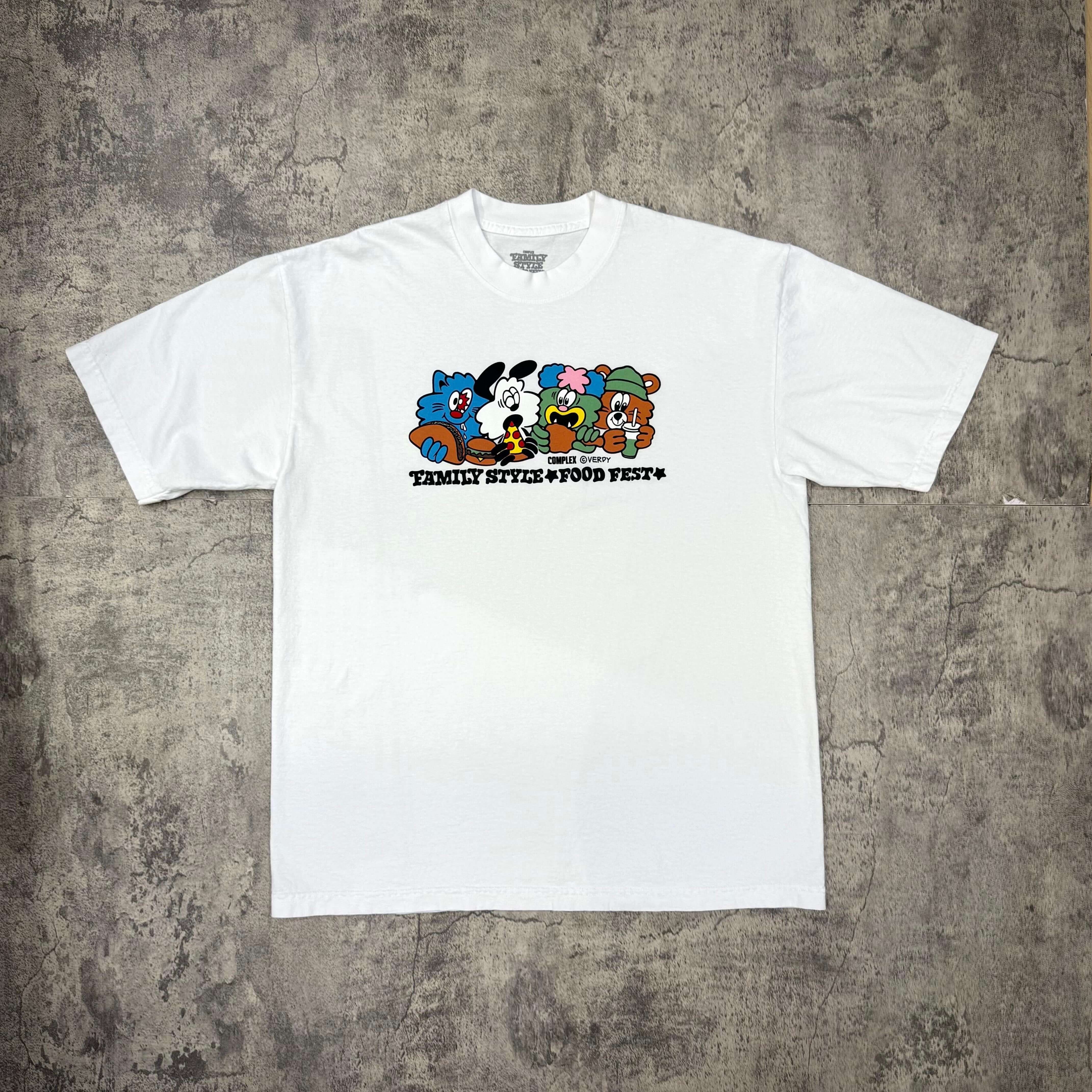 Verdy x FSFF Logo T-Shirt - White Family Style Food Festival LA 2025 merch