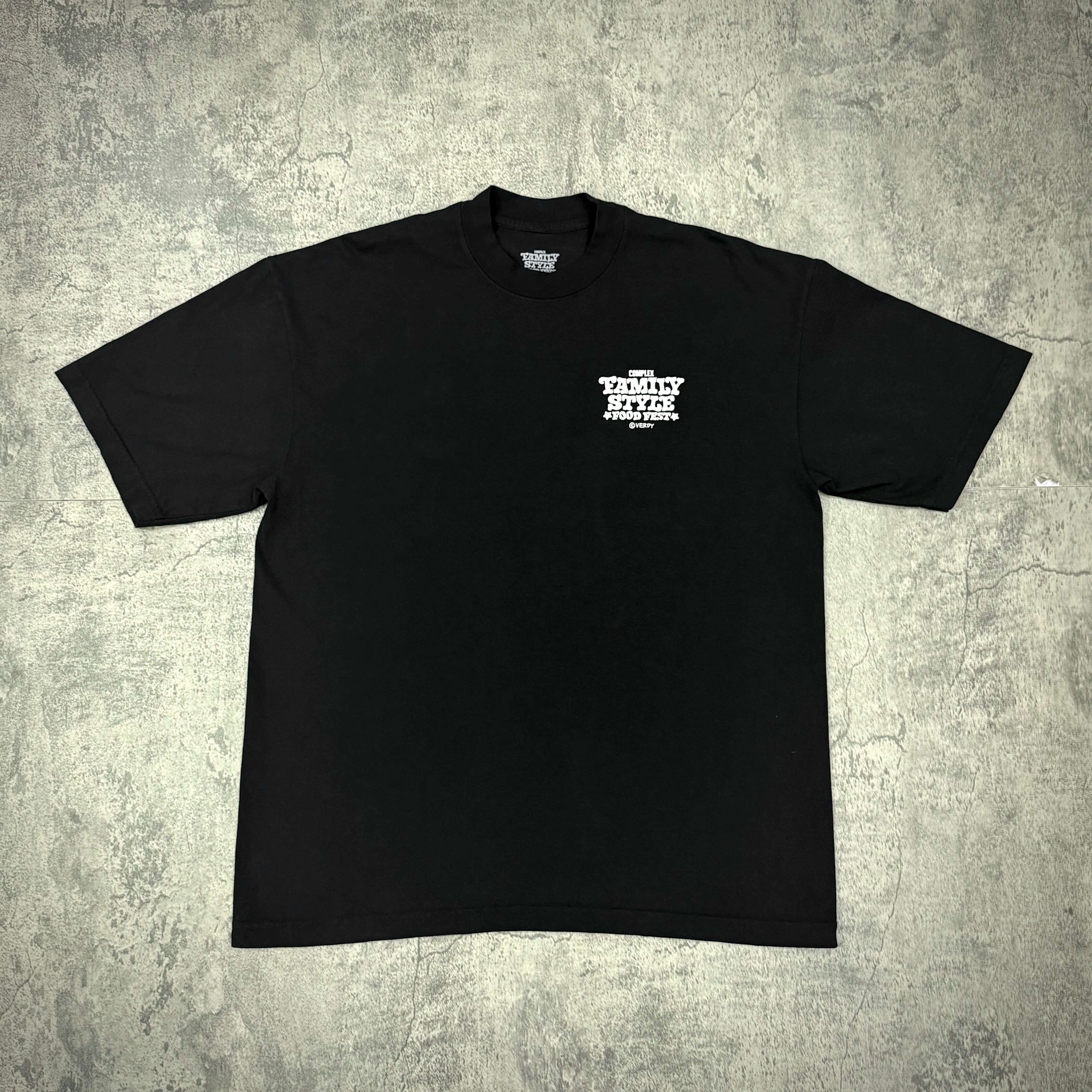 Verdy x FSFF Logo T-Shirt Family Style Food Festival LA 2025 merch black front