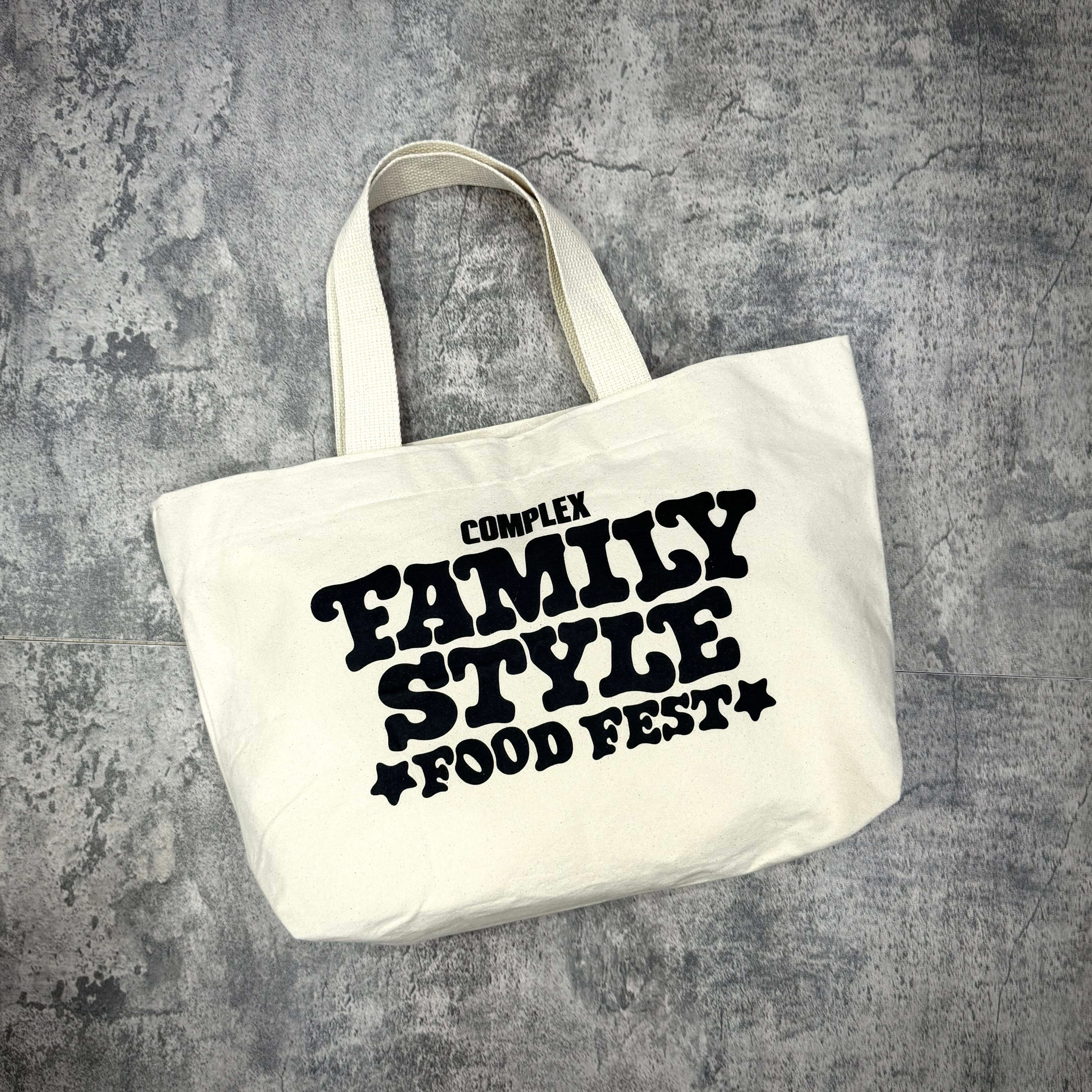 Verdy x FSFF Tote Bag back Complex Family Style Food Festival LA 2025 merch