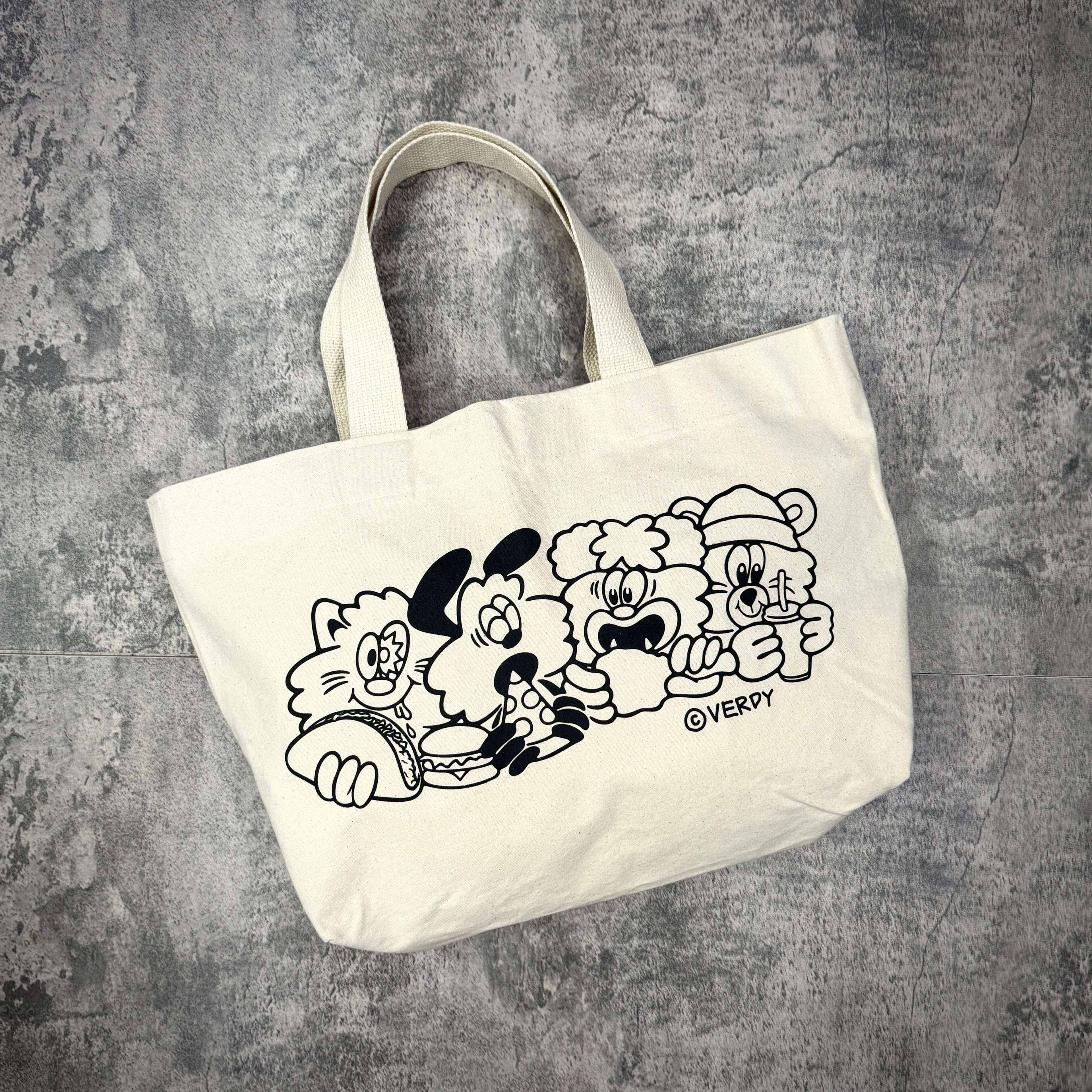 Verdy x FSFF Tote Bag front Complex Family Style Food Festival LA 2025 merch