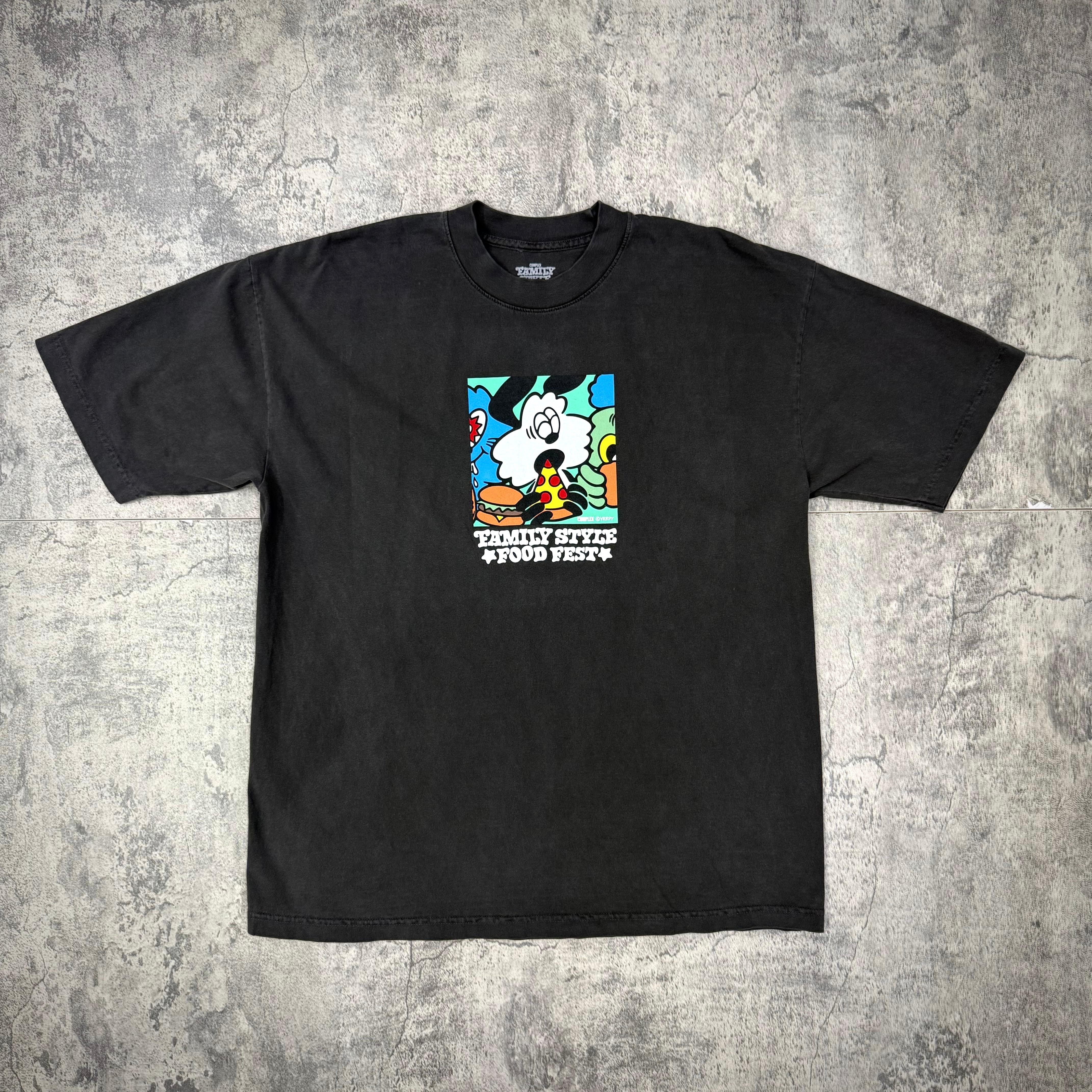 Vick Box Logo T-Shirt Family Style Food Festival LA 2025 merch black