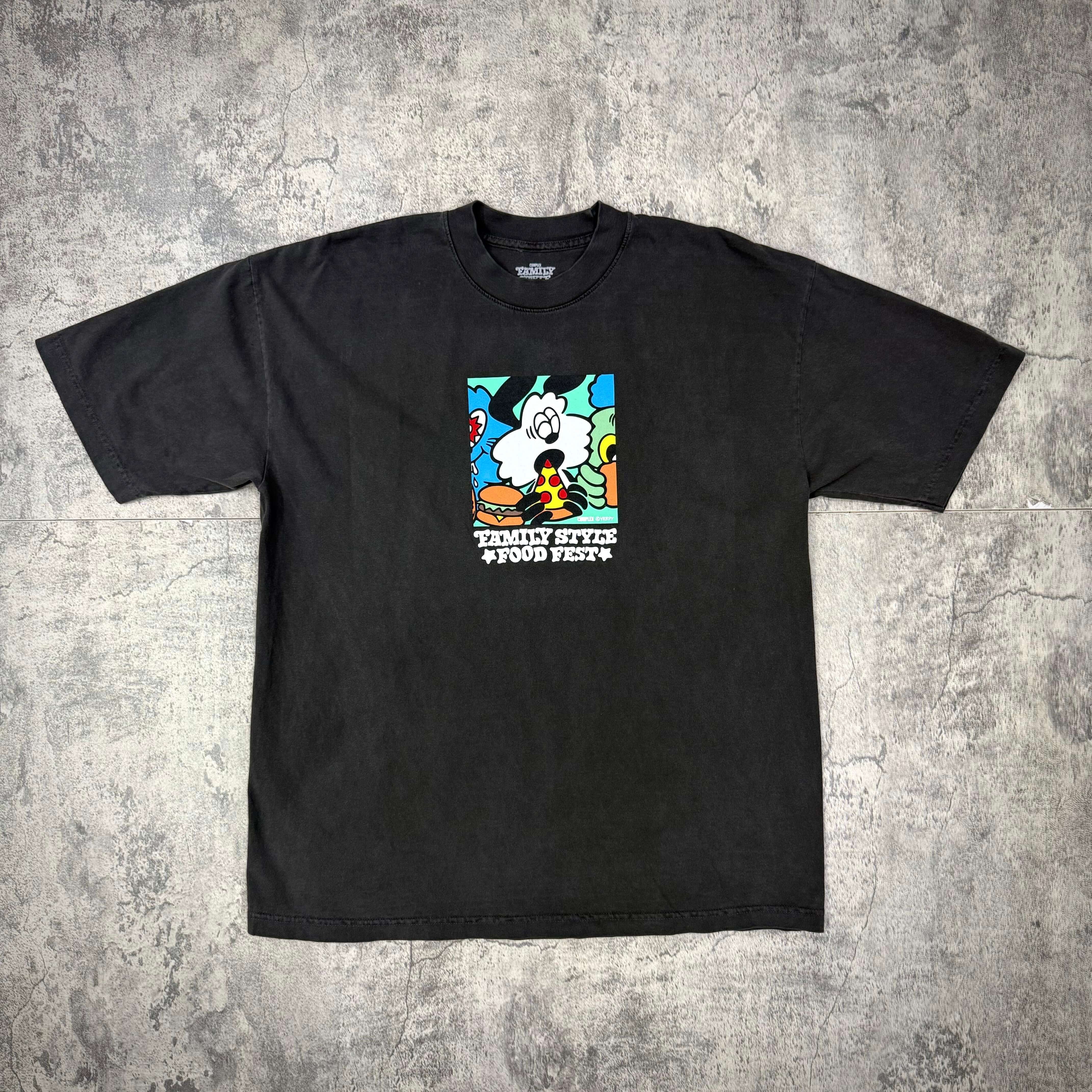 Vick Box Logo T-Shirt Family Style Food Festival LA 2025 merch black