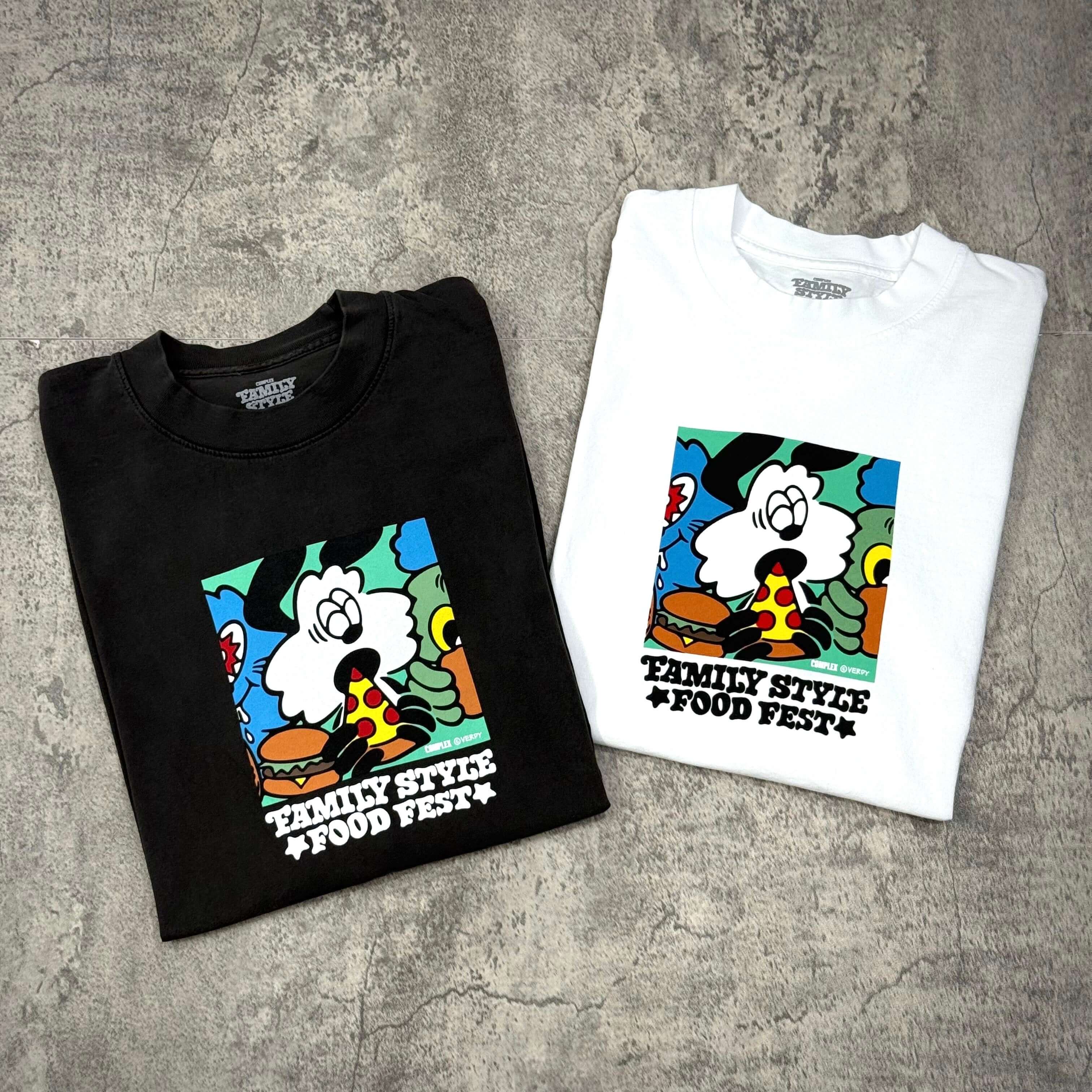 Vick Box Logo T-Shirt Family Style Food Festival LA 2025 merch black white