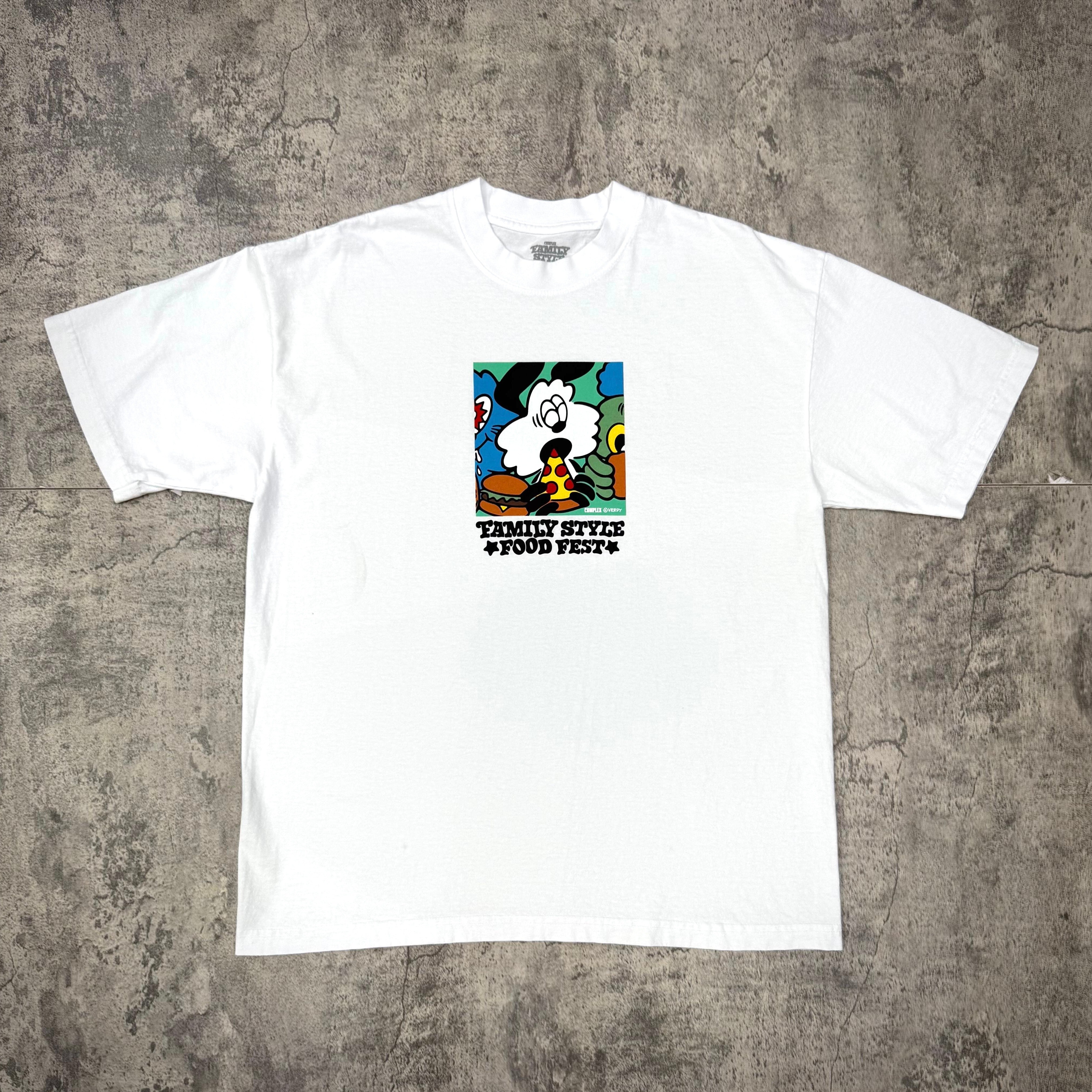 Vick Box Logo T-Shirt Family Style Food Festival LA 2025 merch white