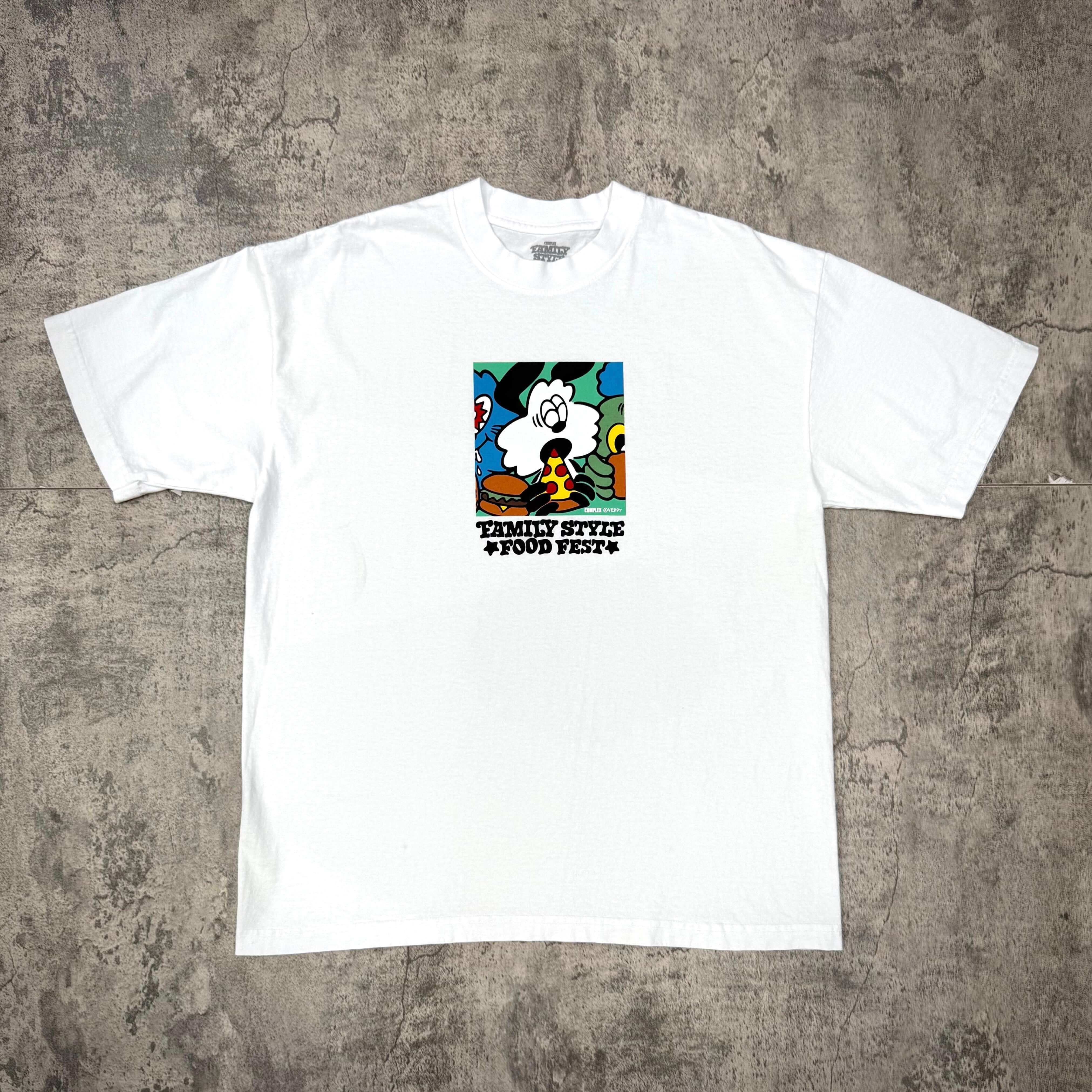Vick Box Logo T-Shirt Family Style Food Festival LA 2025 merch white