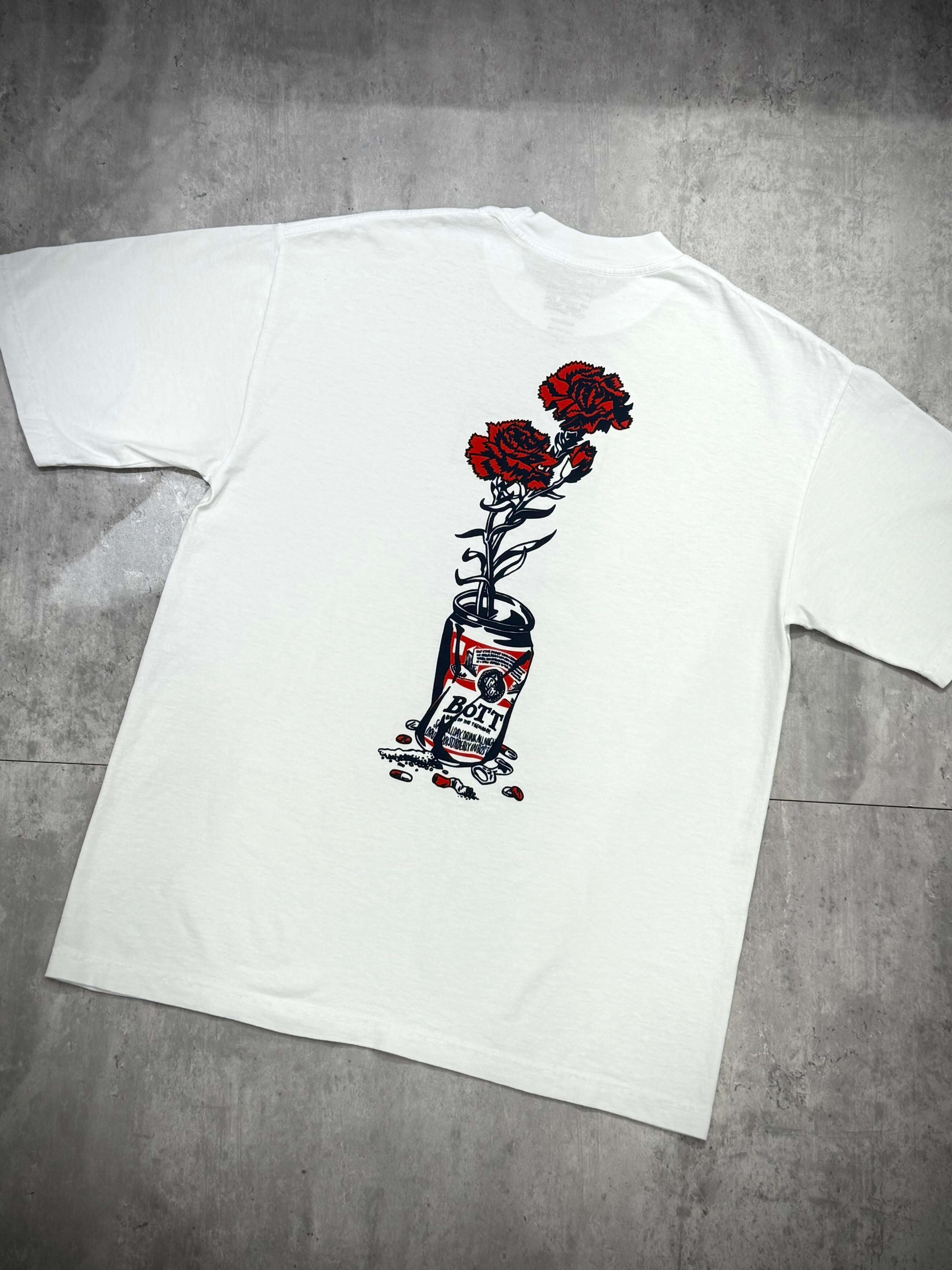 Wasted Youth Bott Flower Can Tee - White