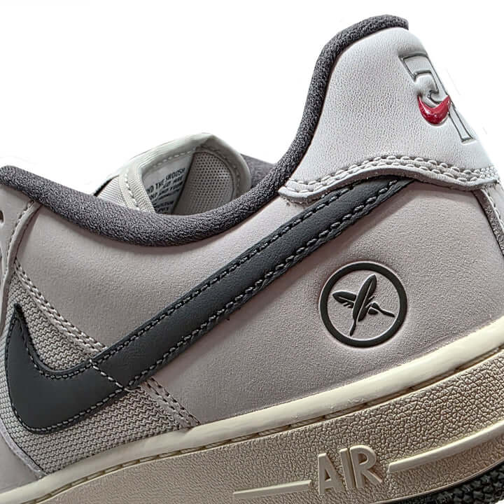 Yuto Horigome x Nike SB Air Force 1 Low IO8439-100 Pre-order rear view of the sneaker showcasing its unique design.