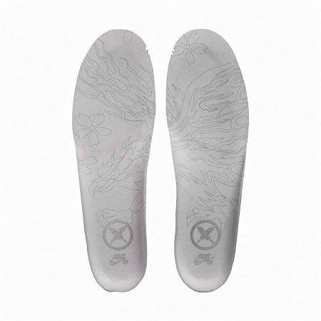 Yuto Horigome x Nike SB Air Force 1 Low IO8439-100 Pre-order insoles featuring unique designs and patterns.