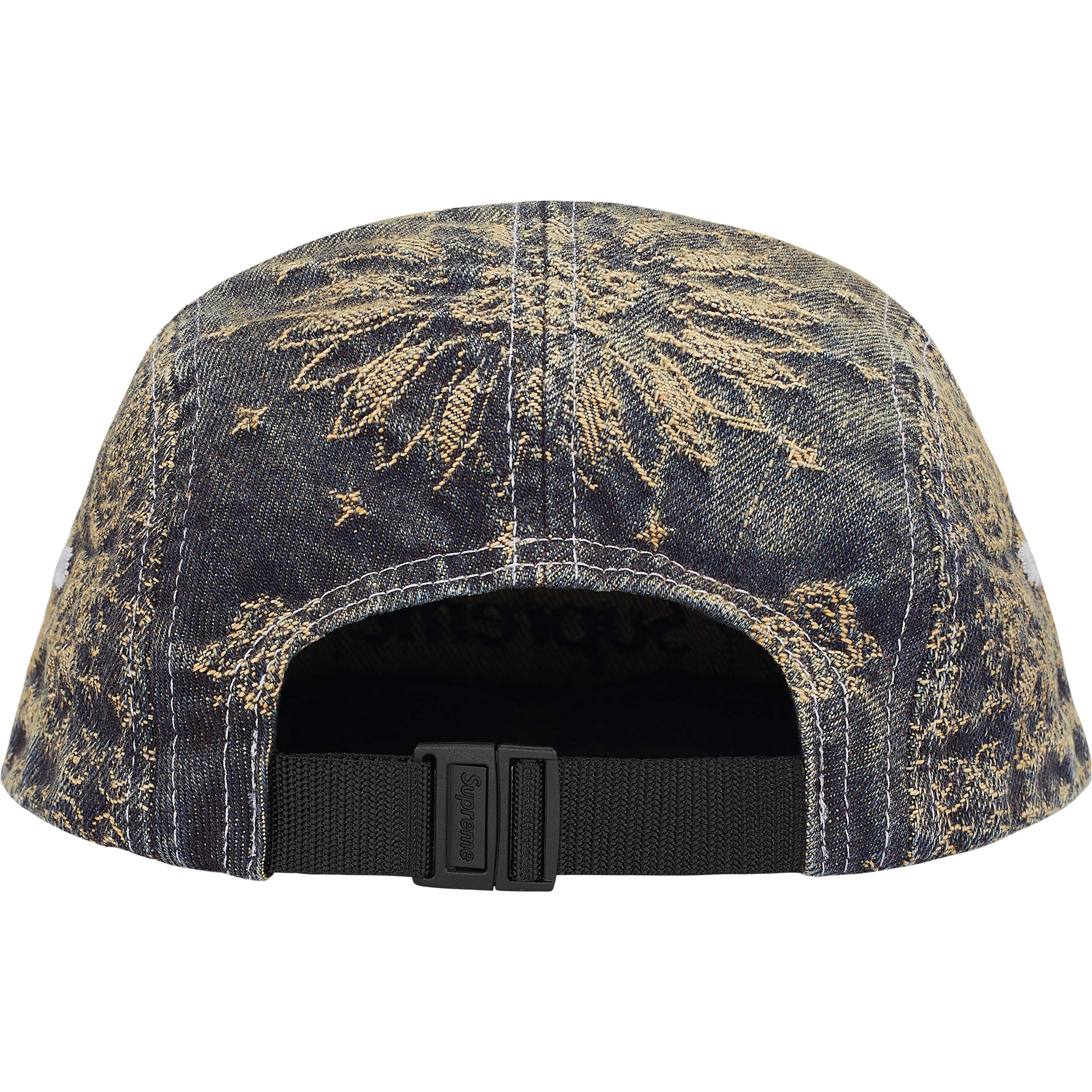 Supreme Bandana Jacquard Denim Camp Cap - Blue