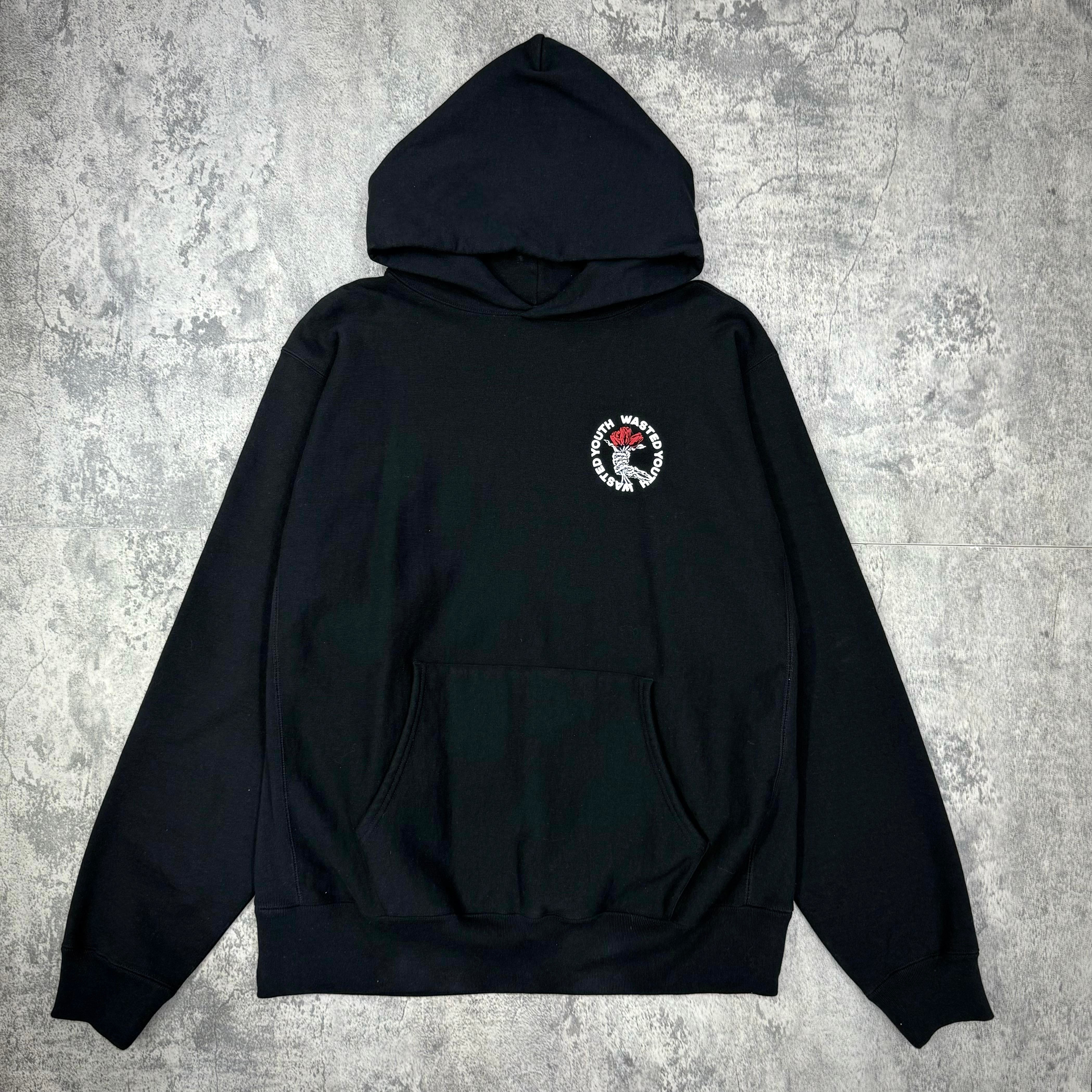 現貨 Wasted Youth Heavy Weight Hoodie #2 - Black,前方有口袋,設計簡約,適合休閒穿著,100%正品