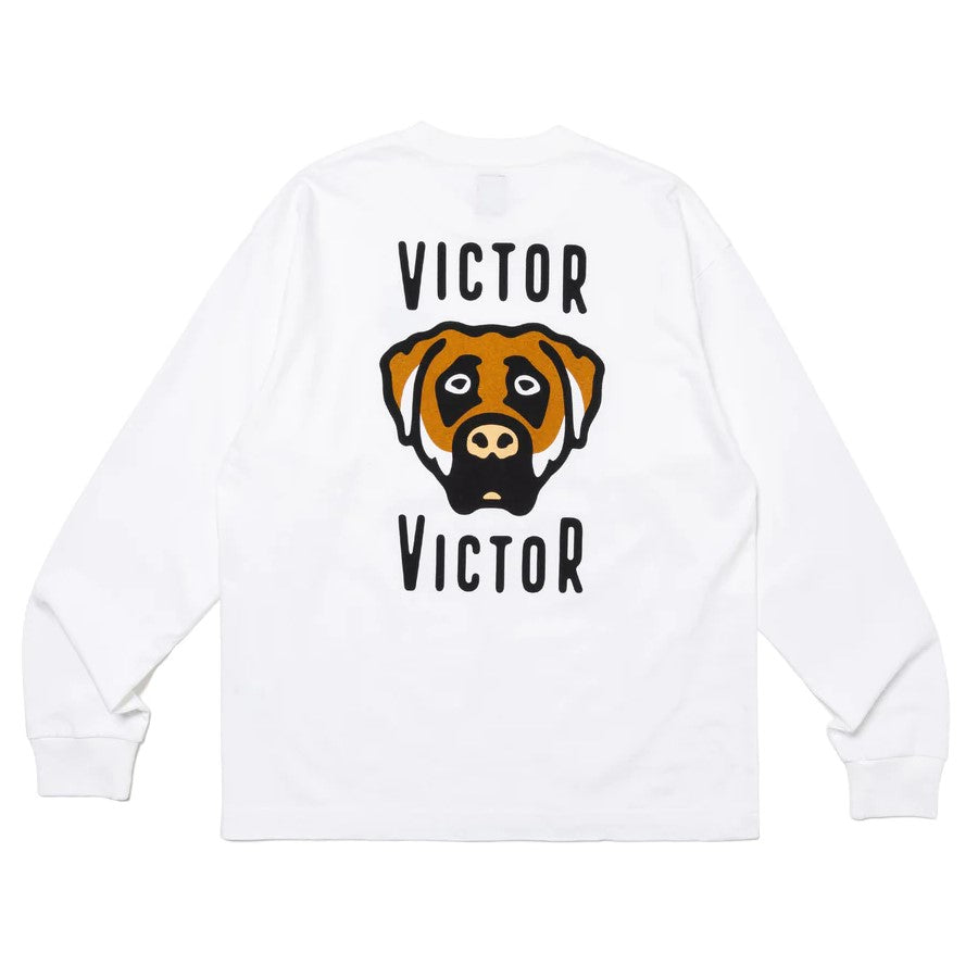 Human Made Victor Victor Long Sleeve Tee FW23 - White