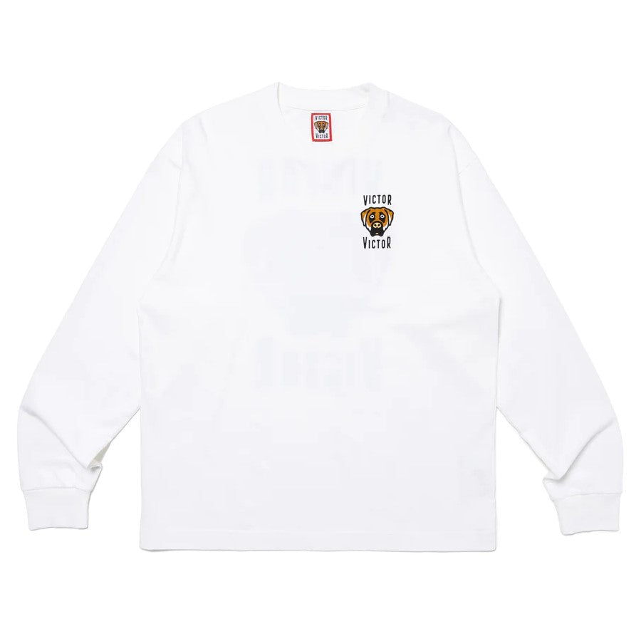 Human Made Victor Victor Long Sleeve Tee FW23 - White