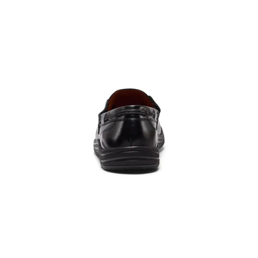 Back view of Keen Uneek Loafer Nocturnal Black showcasing its premium leather finish.