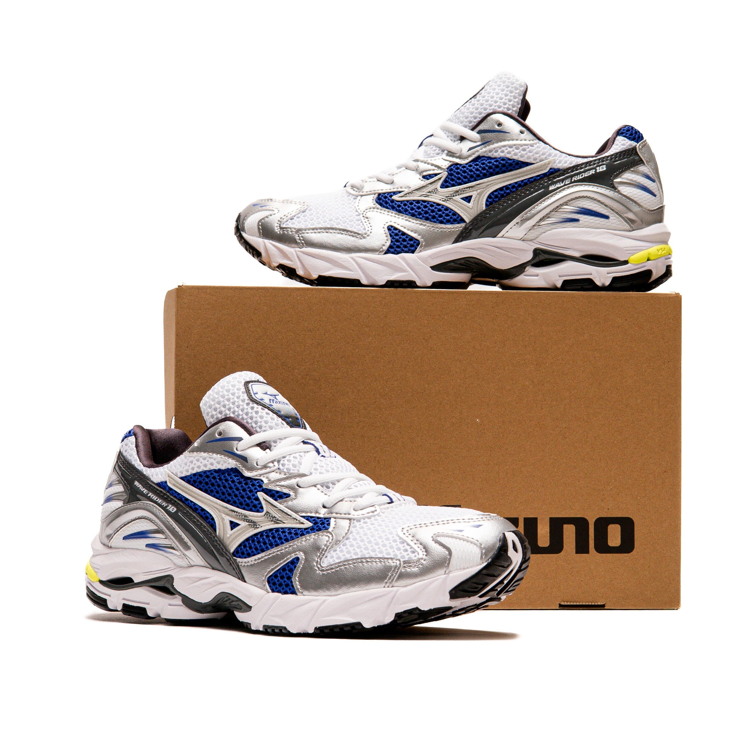 Mizuno Wave Rider 10 - White Silver Surftheweb