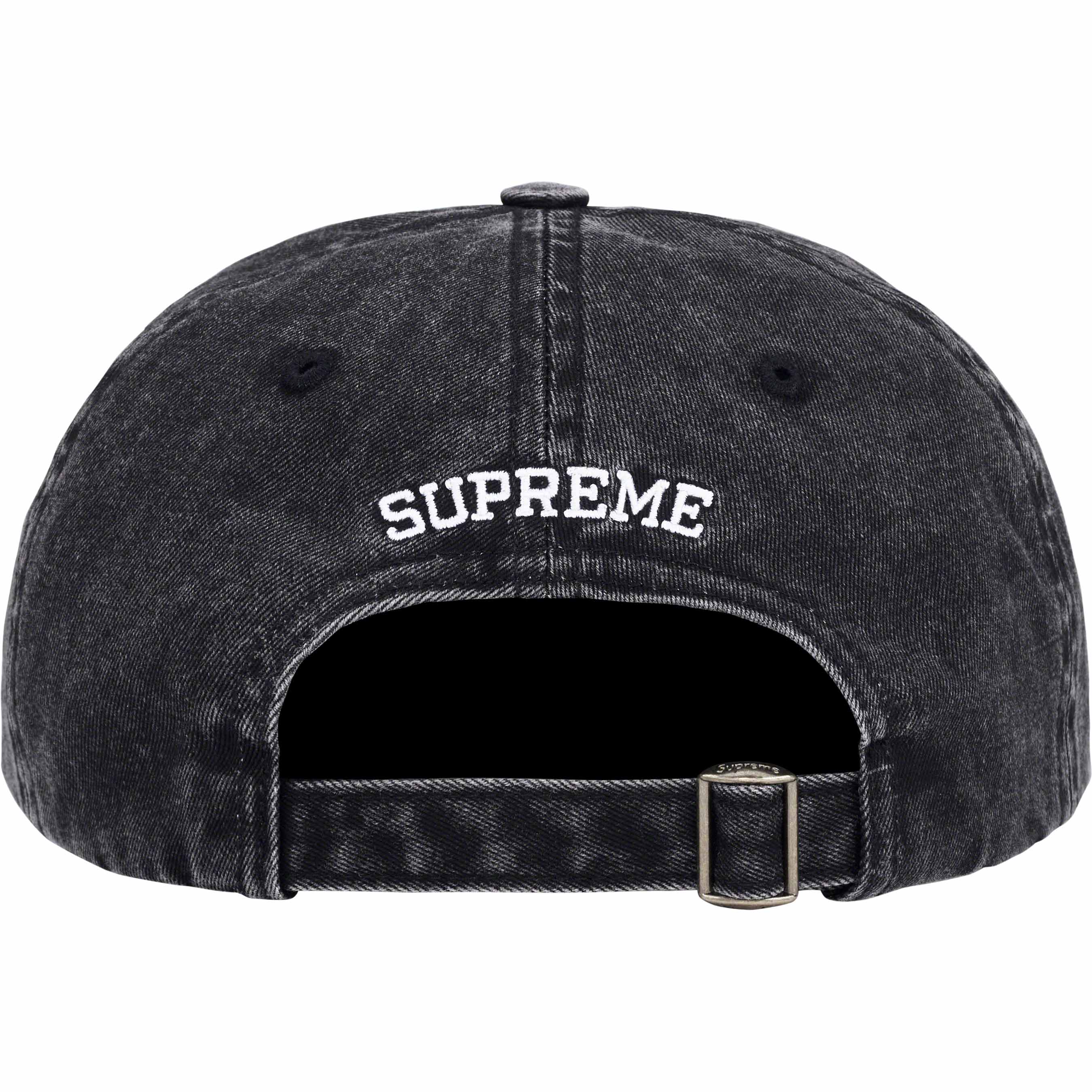 Supreme Pigment Coated Canvas S Logo 6 Panel FW23 - Black
