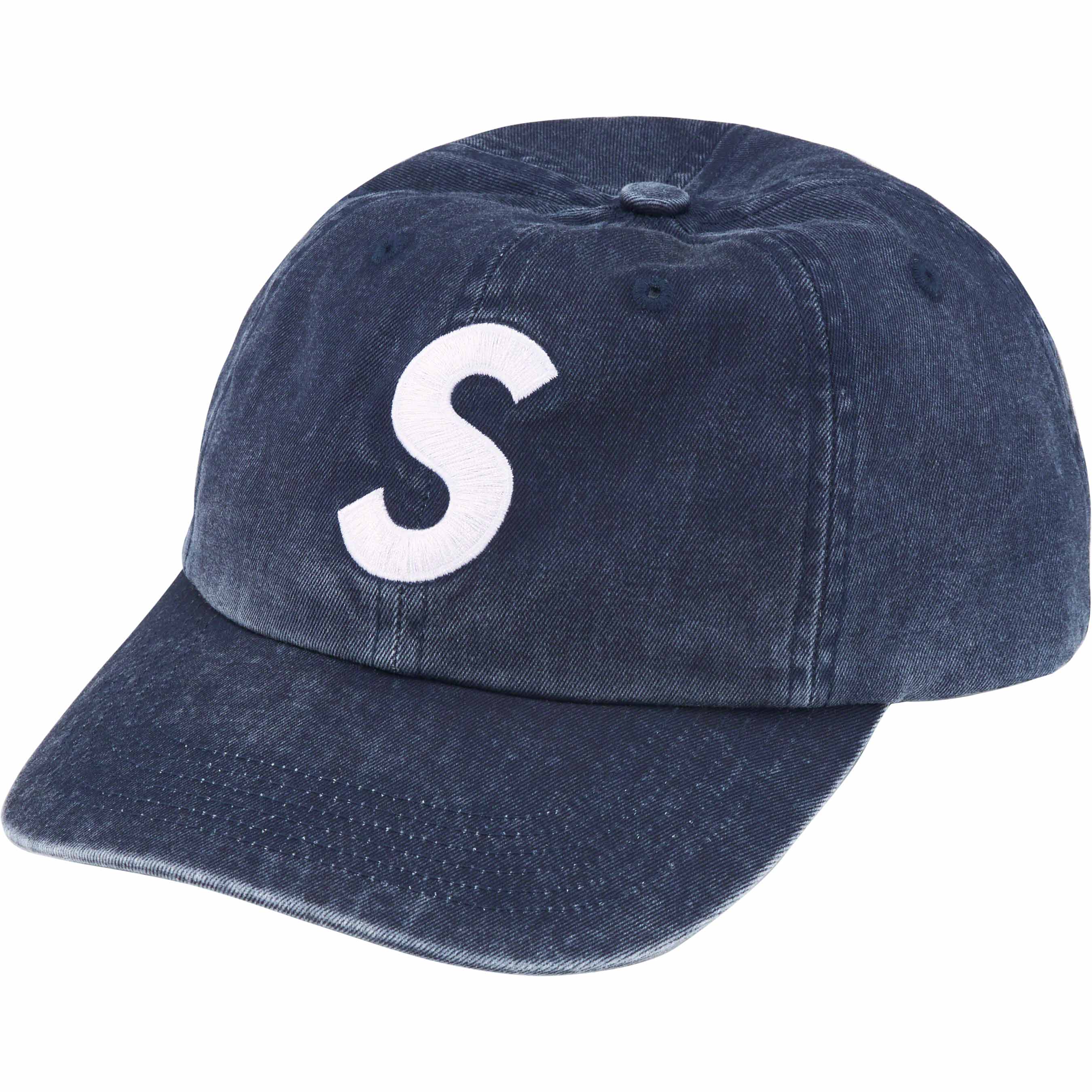Supreme Pigment Coated Canvas S Logo 6 Panel FW23 - Navy