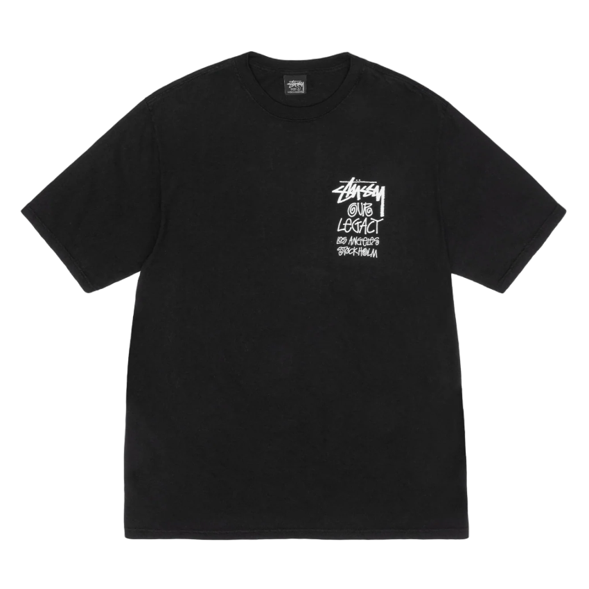 Our Legacy x Stussy 8 Ball Yin Yang Pigment Dyed Tee - Black