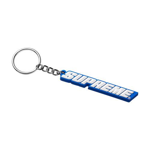 Supreme Bevel Logo Keychain - Blue