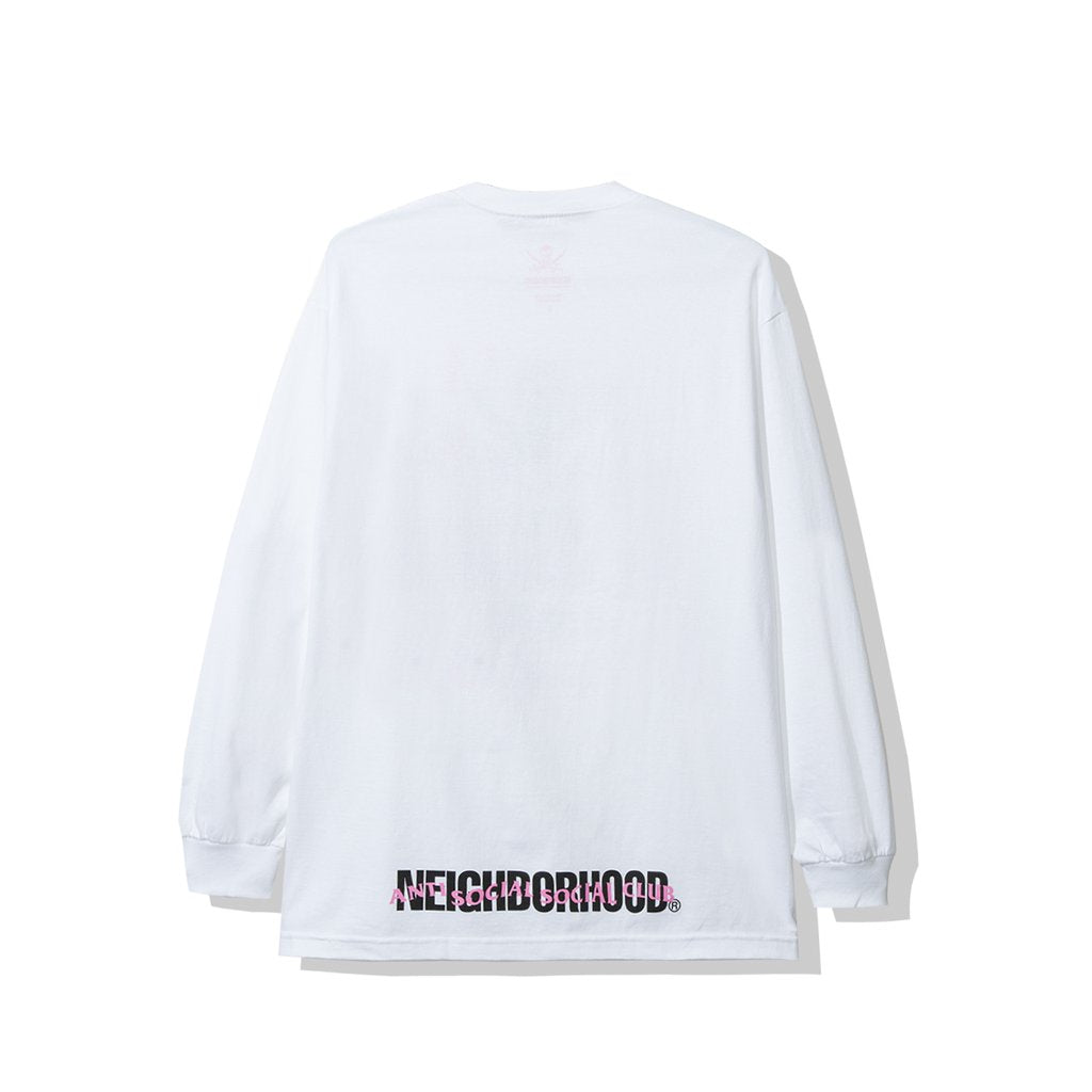 ASSC x Neighborhood Black Jack L/S Tee - White