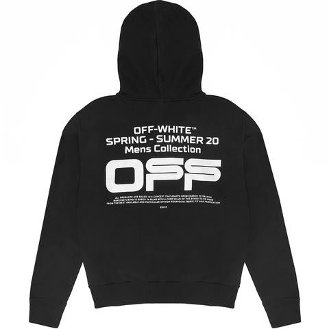 Off-White Wavy Line Logo Over Hoodie - Black