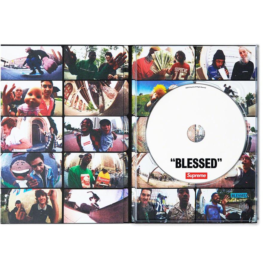 Supreme BLESSED DVD - White cover featuring skateboarding scenes and the DVD disc.
