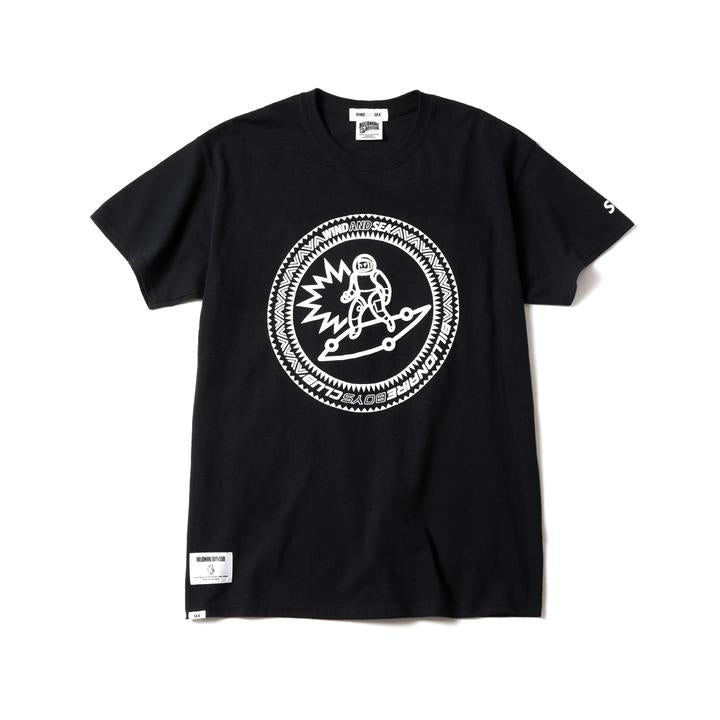 Wind And Sea x Billionaire Boys Club Logo Puff Print Tee - Black