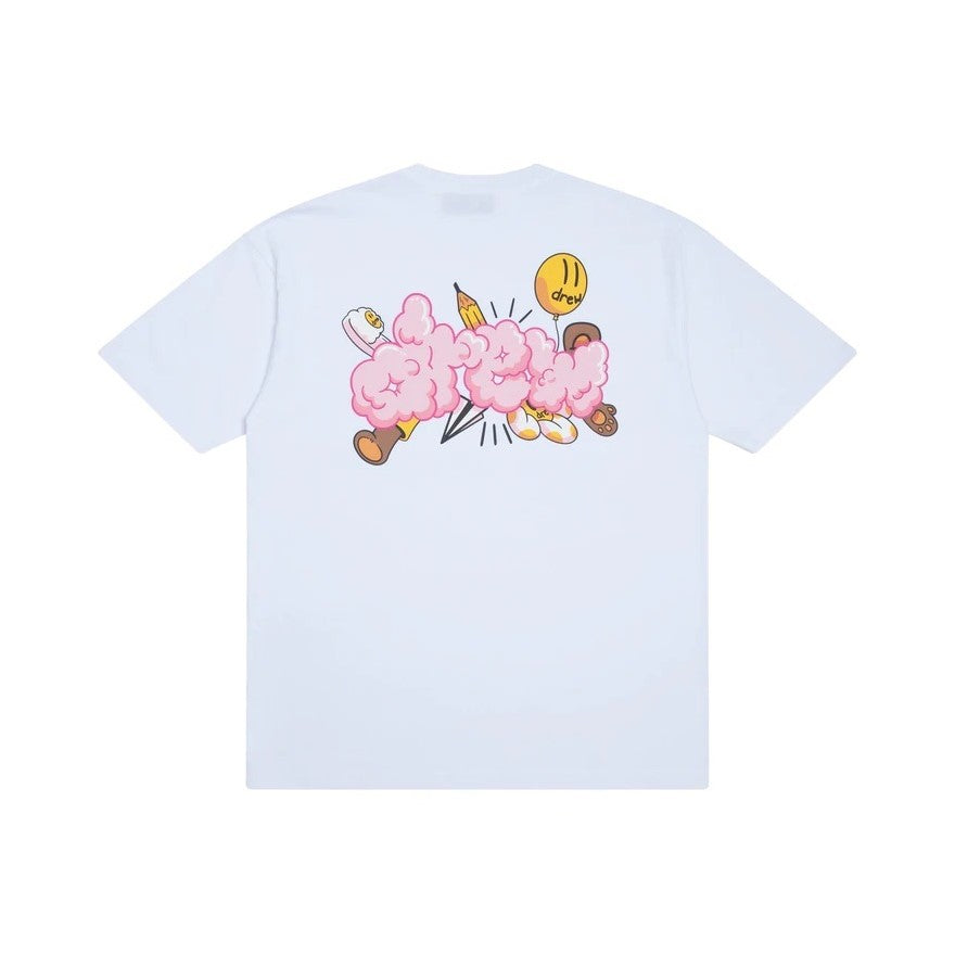 Drew House Doodle Joy SS Tee - White