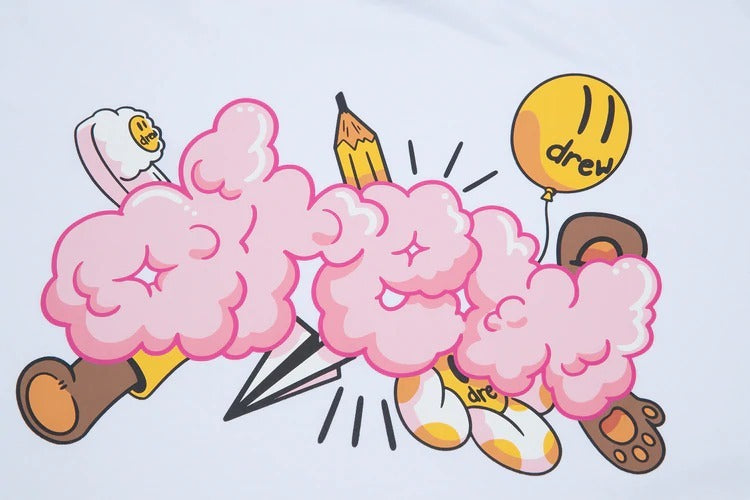 Drew House Doodle Joy SS Tee - White
