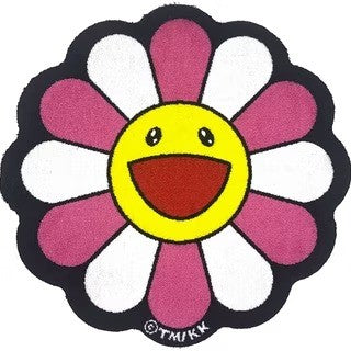 Takashi Murakami Flower Floor Mat Rug - Pink