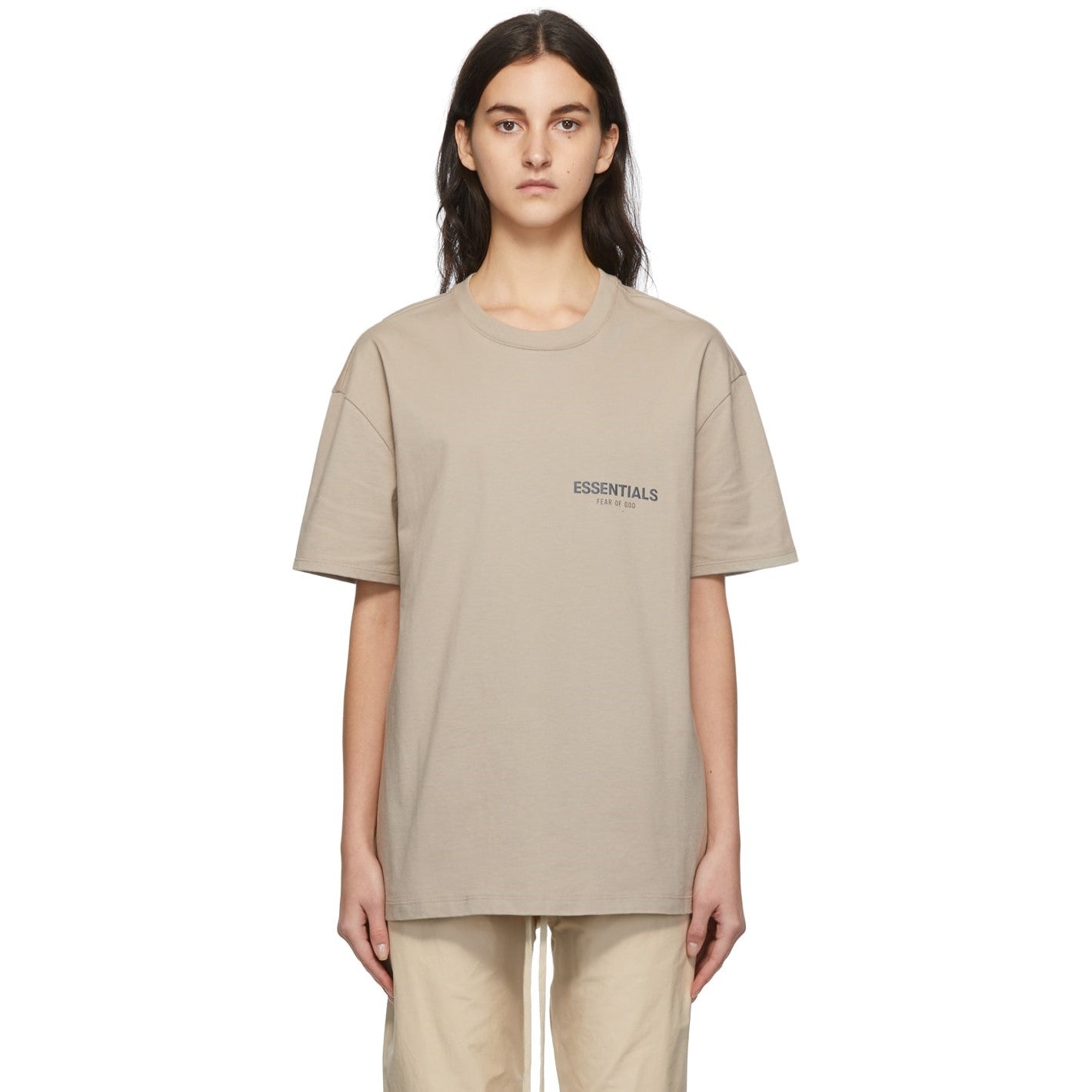Fear of God Essentials Core Logo Tee FW21 - Tan