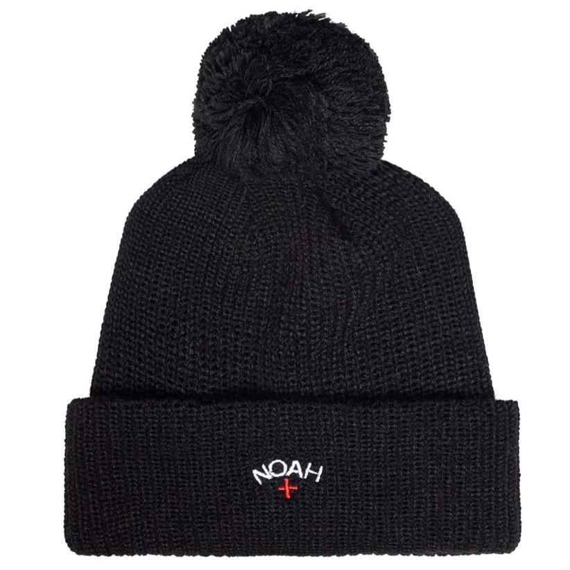 Noah Pom Pom Beanie - Black