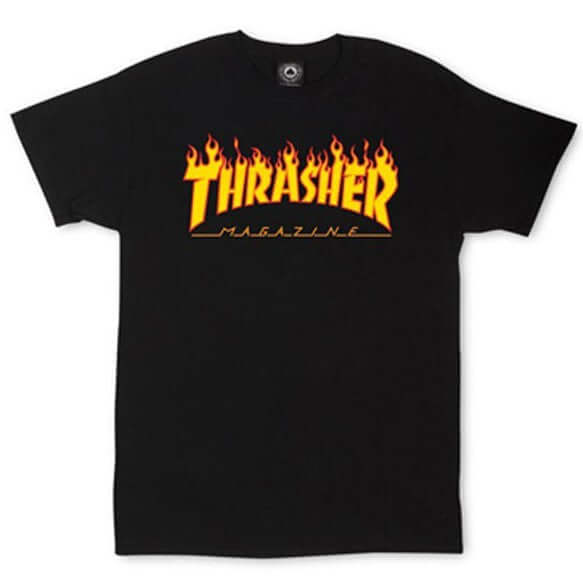 Thrasher Flame Logo Tee (US Edition) - Black